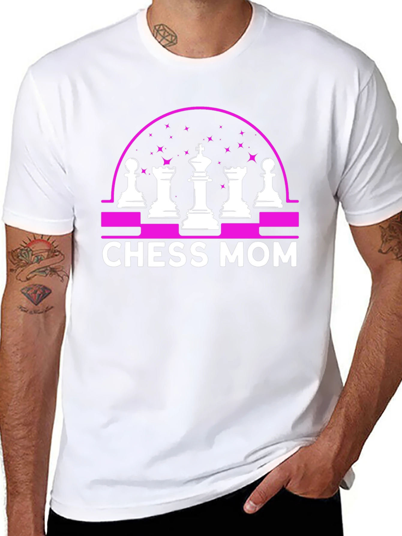 Chess Mom Graphic T-Shirt - Black