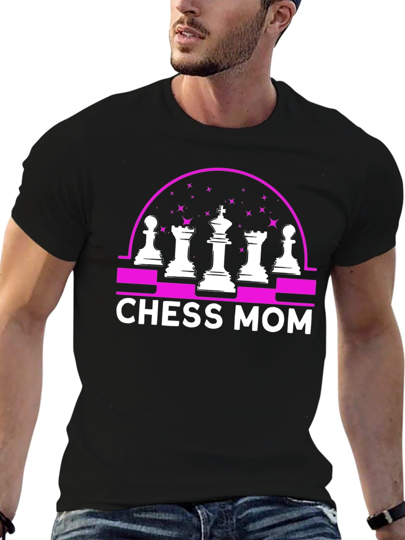 Chess Mom Graphic T-Shirt - Black