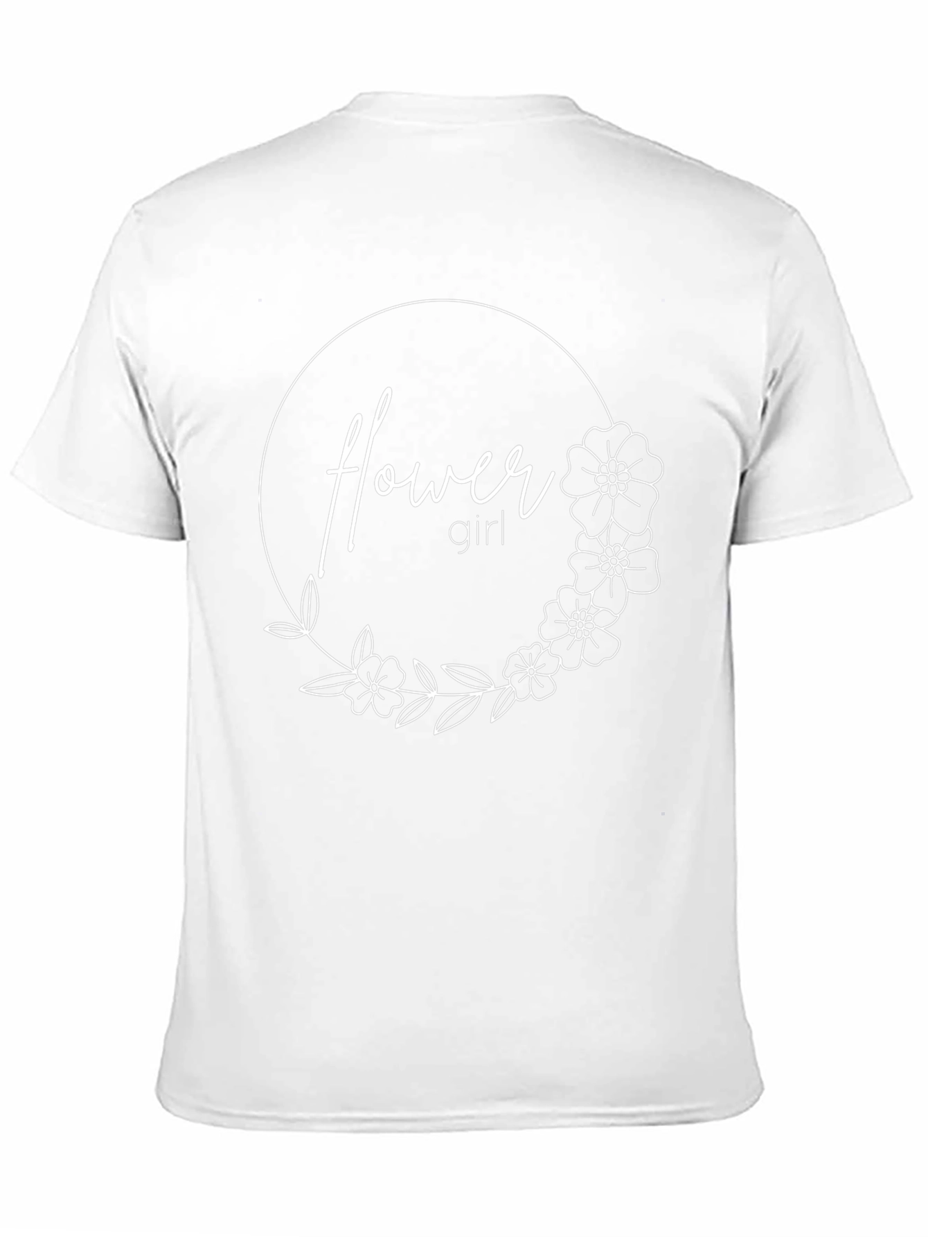 Flower Girl Graphic Tee - Floral Wreath Design