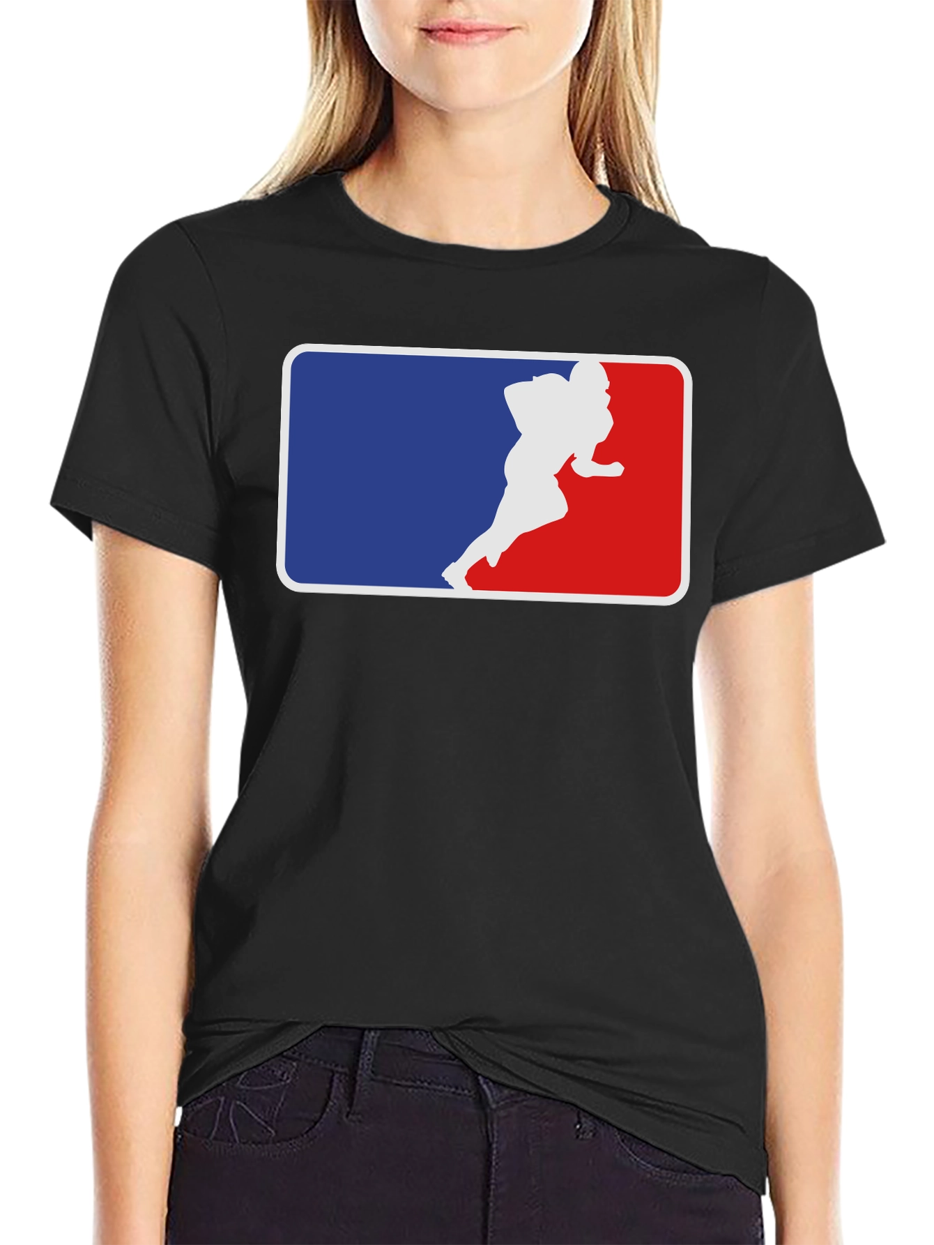 Football Player Silhouette Tee