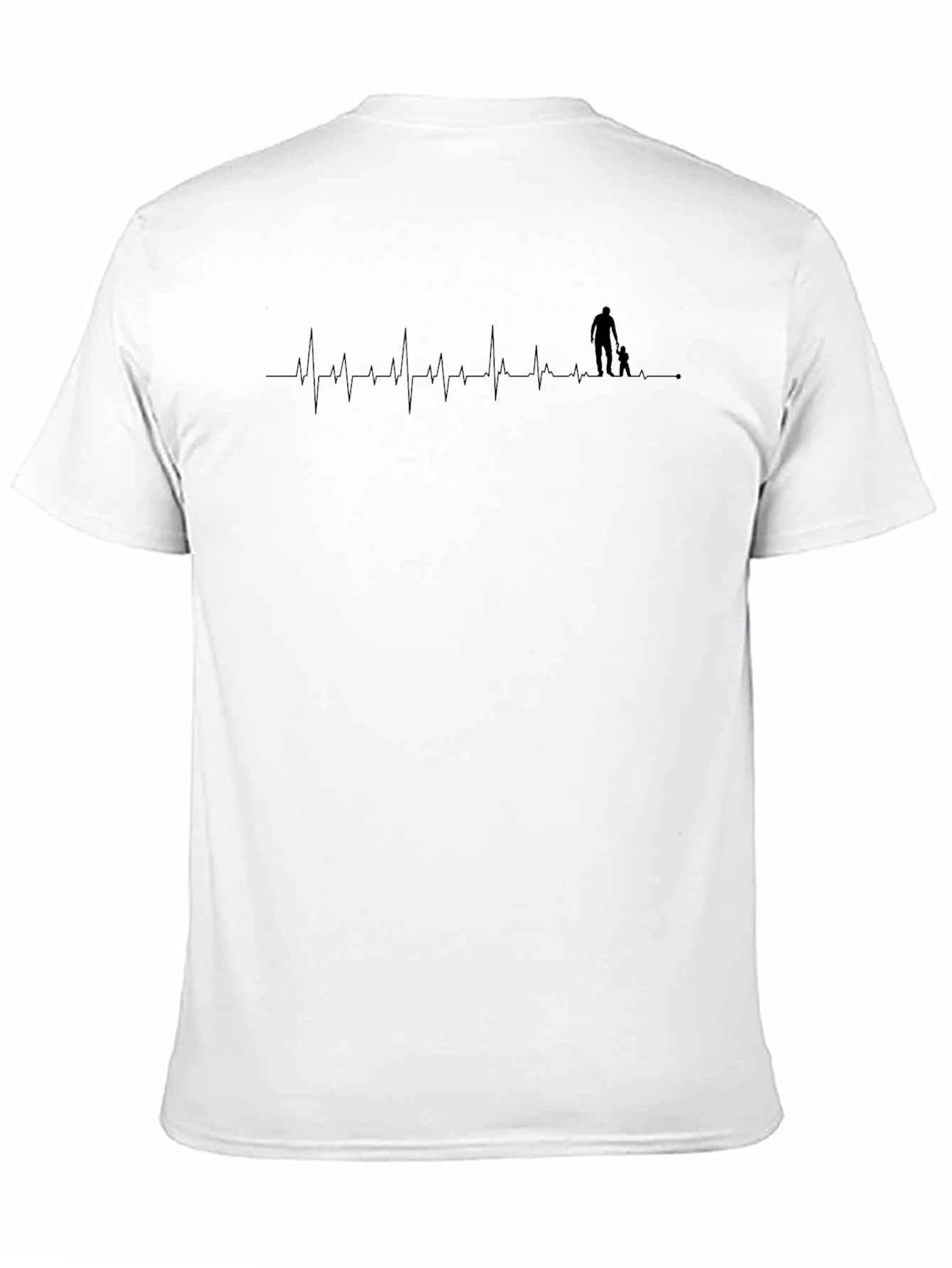 Dad & Son Heartbeat Graphic Tee - Black