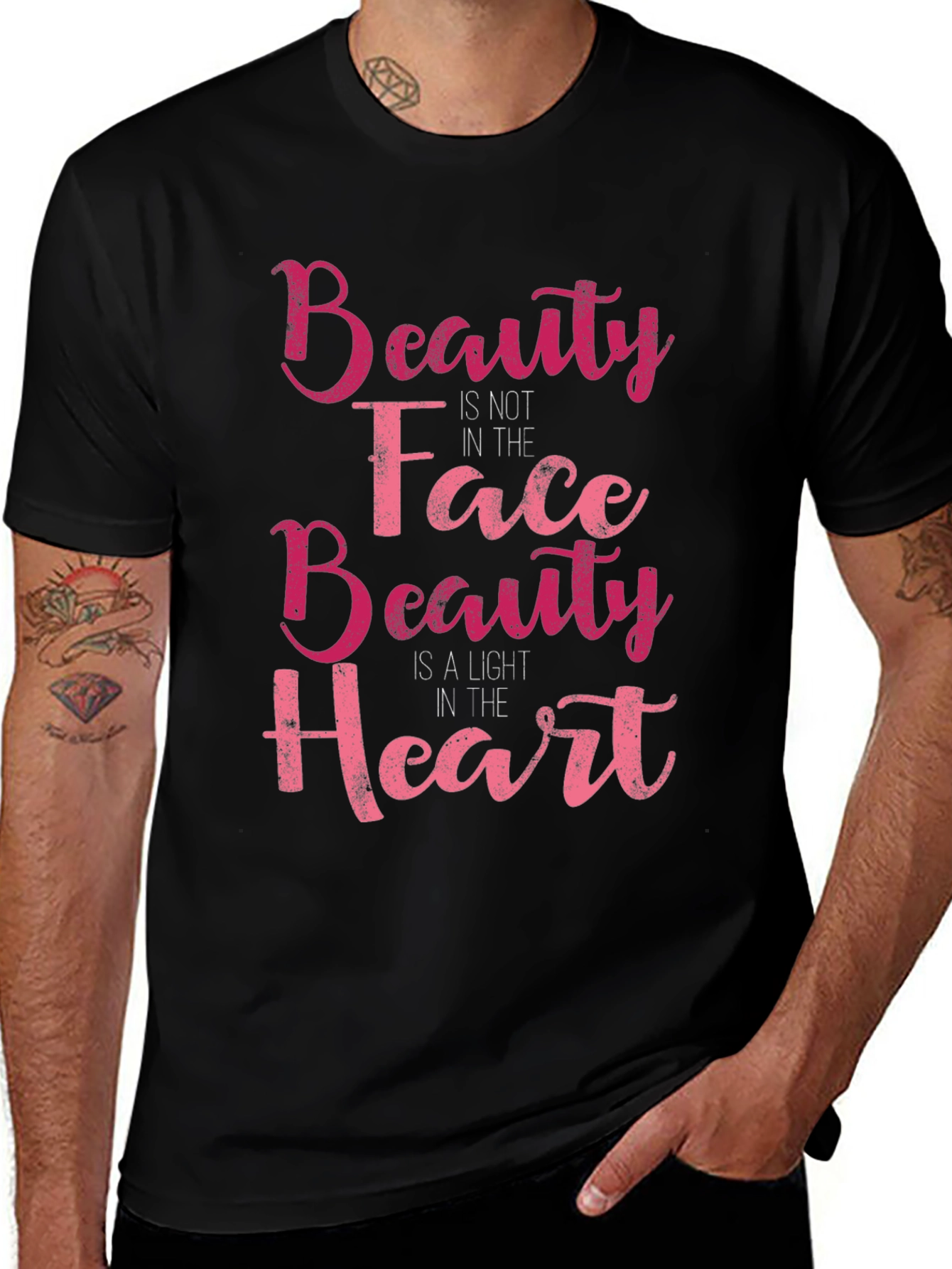 Beauty in Heart Graphic Tee - Stylish & Inspirational