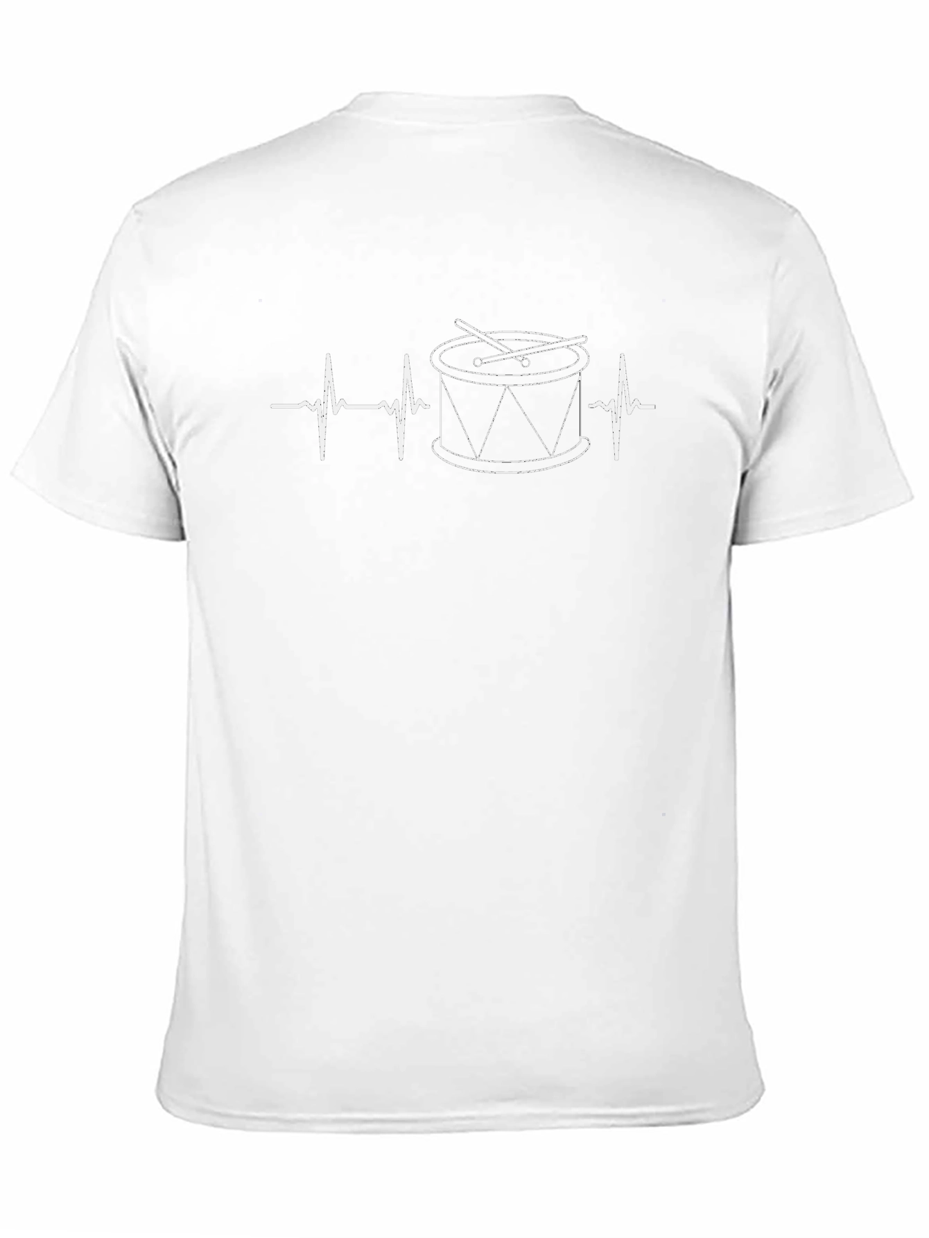 Drum Heartbeat Graphic Tee - Music Lover T-Shirt