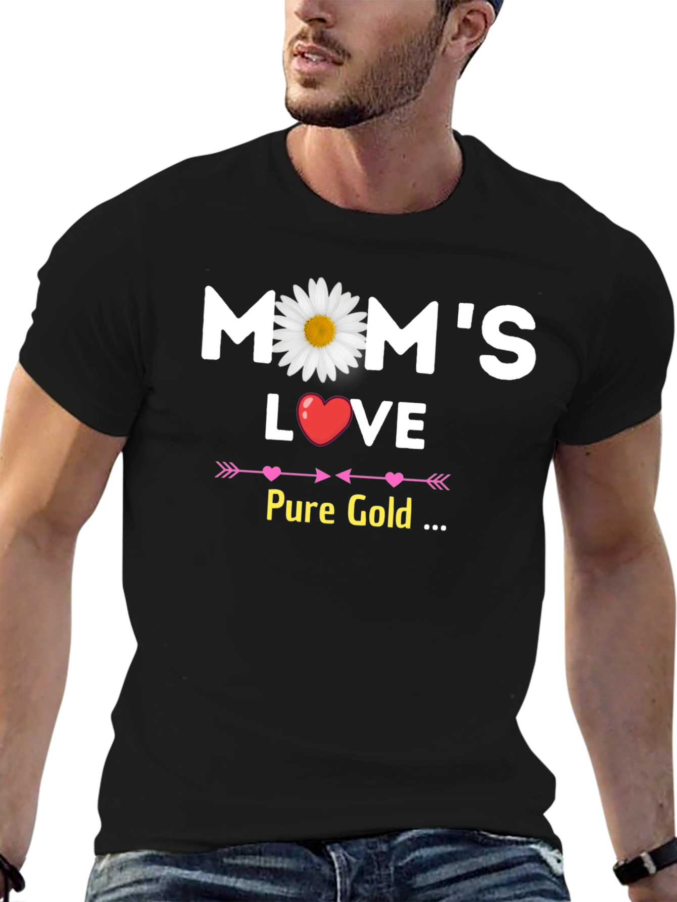 Moms Love Pure Gold Graphic T-Shirt