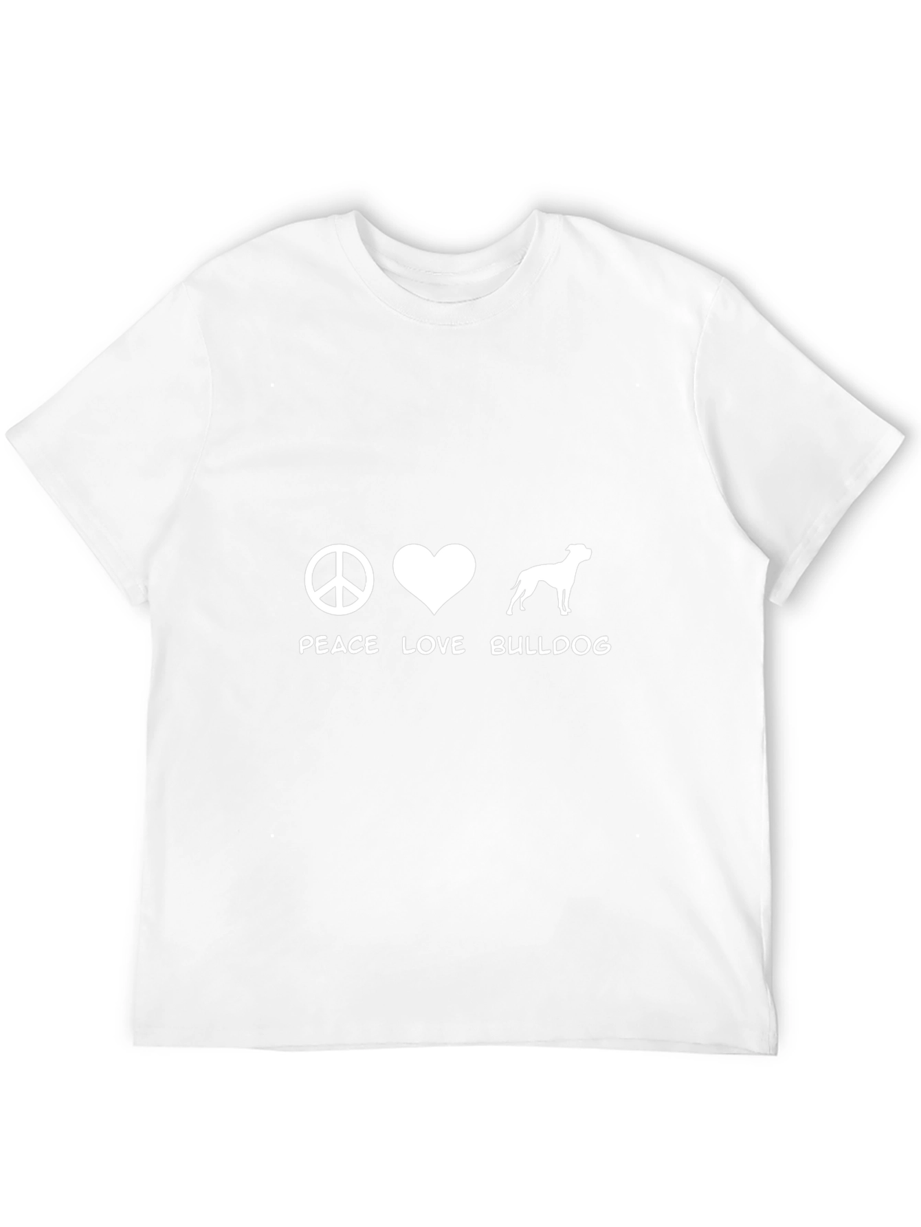 Peace Love Bulldog Graphic T-Shirt