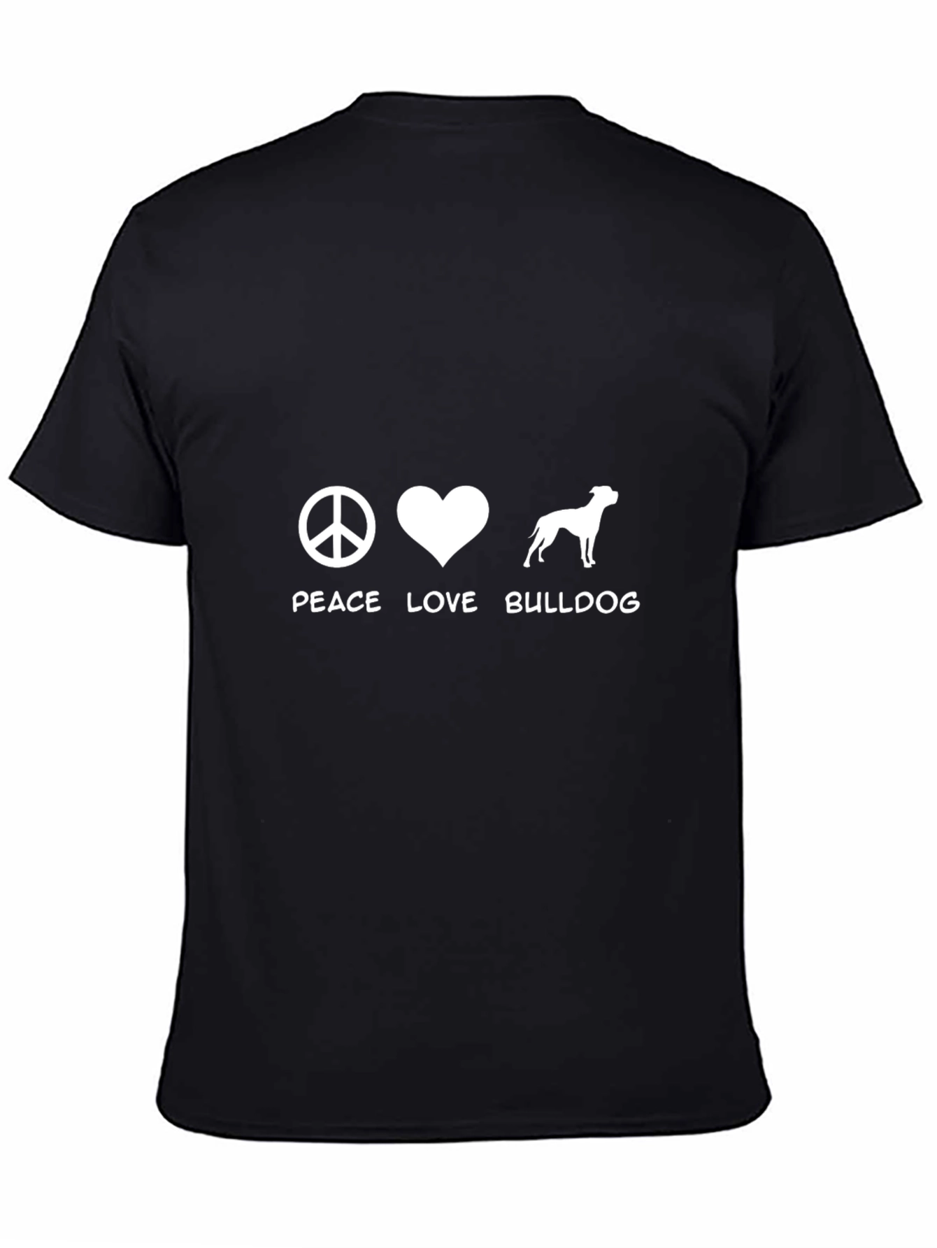 Peace Love Bulldog Graphic T-Shirt