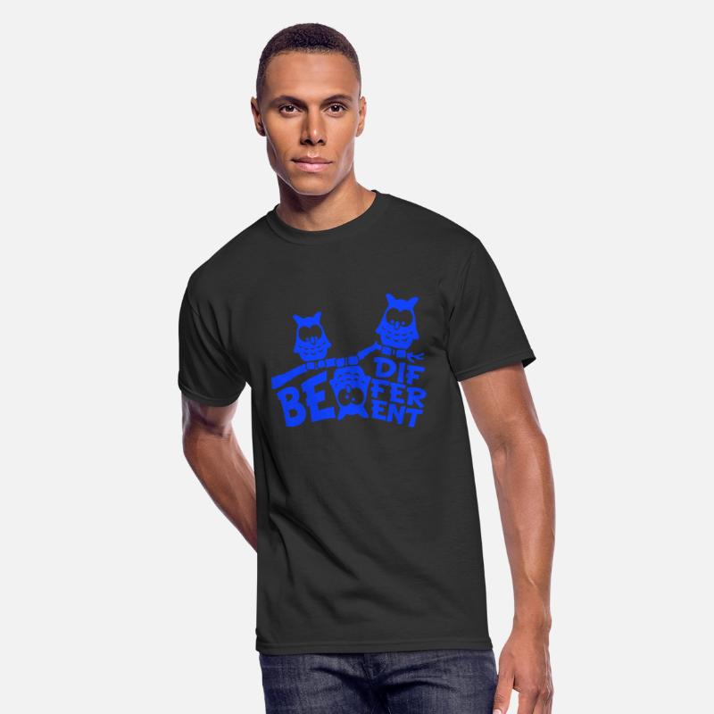 3 owls Be Different saying crazy funny branch team