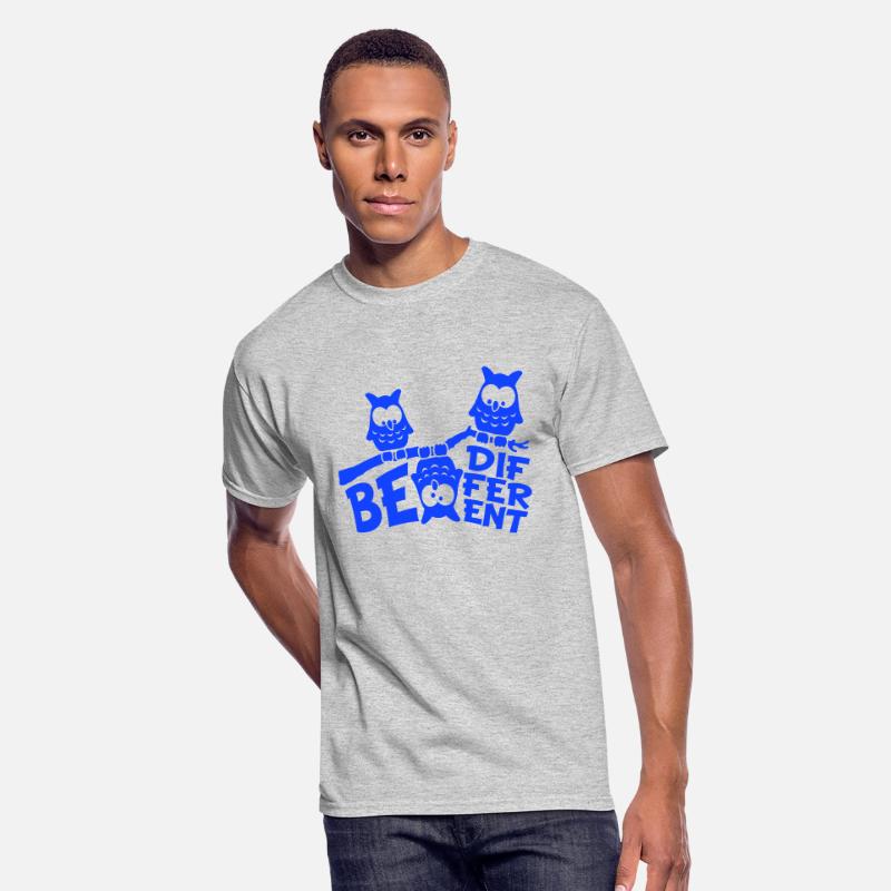 3 owls Be Different saying crazy funny branch team