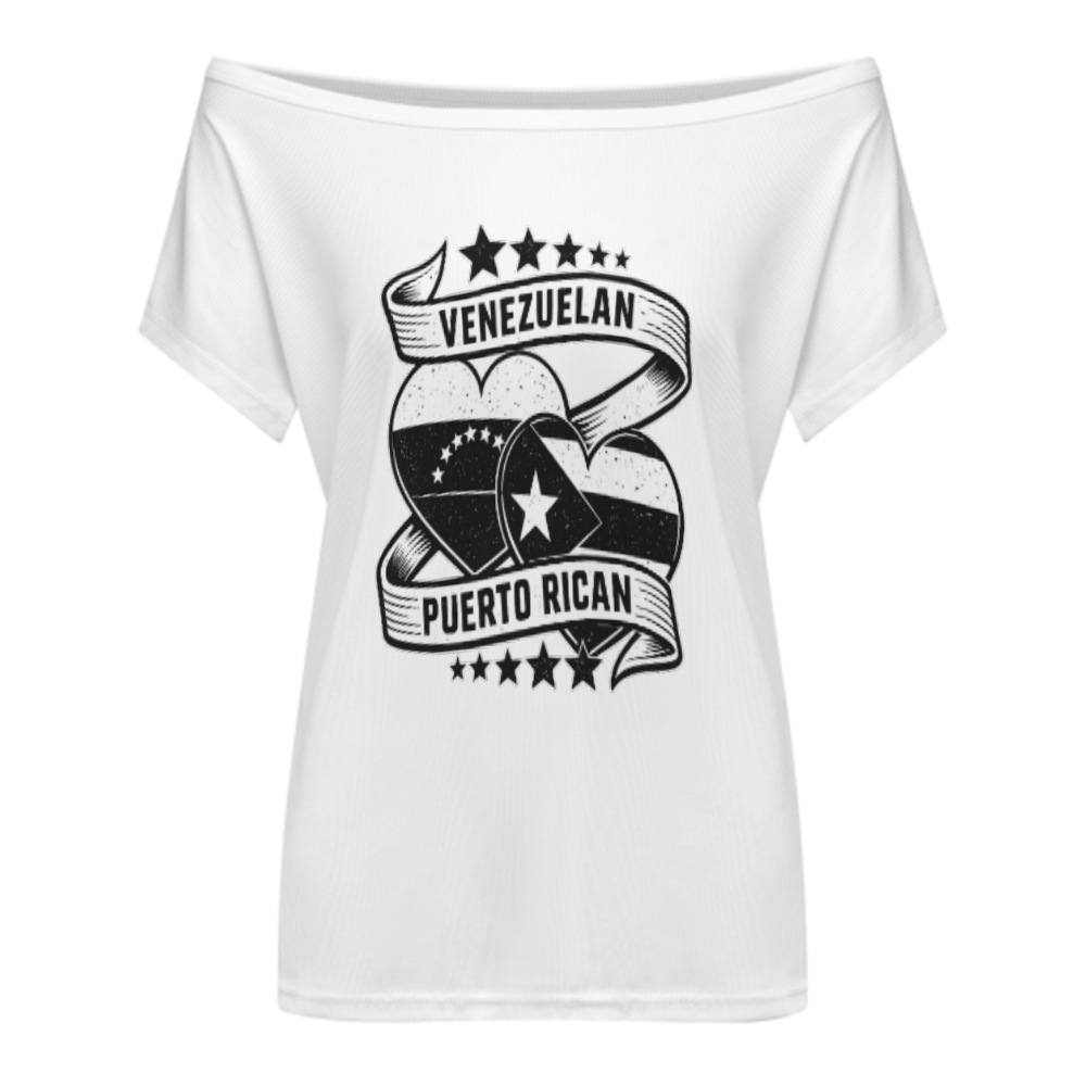 Venezuelan Puerto Rican Heritage Tee – Latin Pride Heart Graphic Shirt(z412)