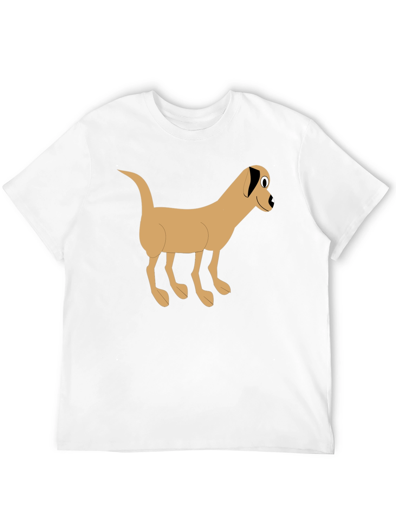 Cartoon Dog Graphic Black T-Shirt