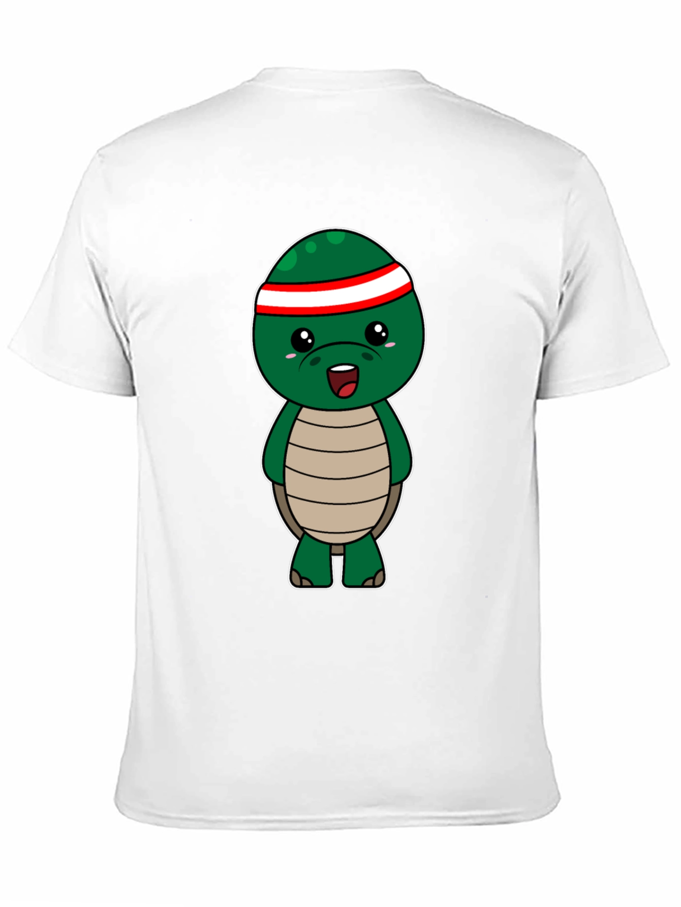 Cute Turtle Graphic Tee - Black Cotton T-Shirt