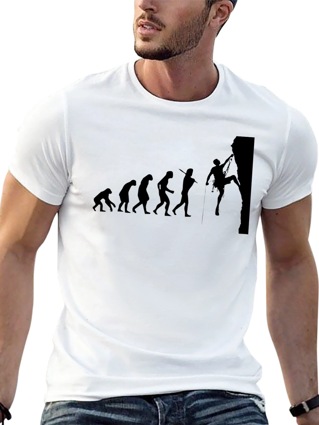 Evolution of Climbing Graphic Tee - Black