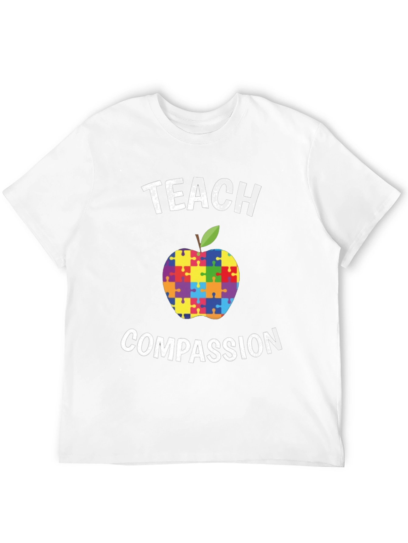 Teach Compassion Puzzle Apple T-Shirt