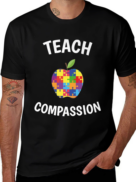Teach Compassion Puzzle Apple T-Shirt