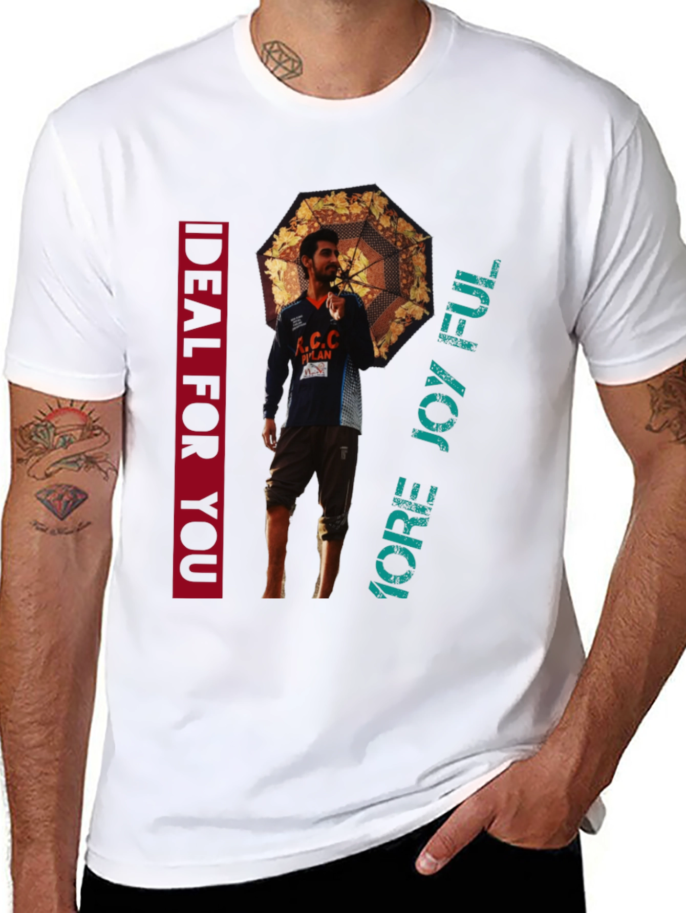 Mens Graphic Print T-Shirt - Ideal & Joyful Design