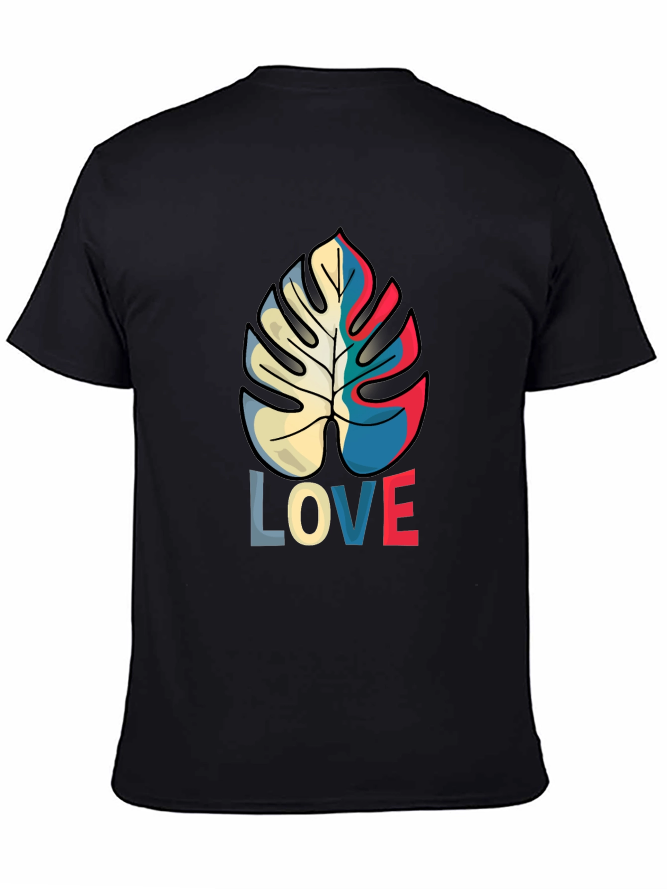 Tropical Monstera Leaf LOVE Graphic Tee
