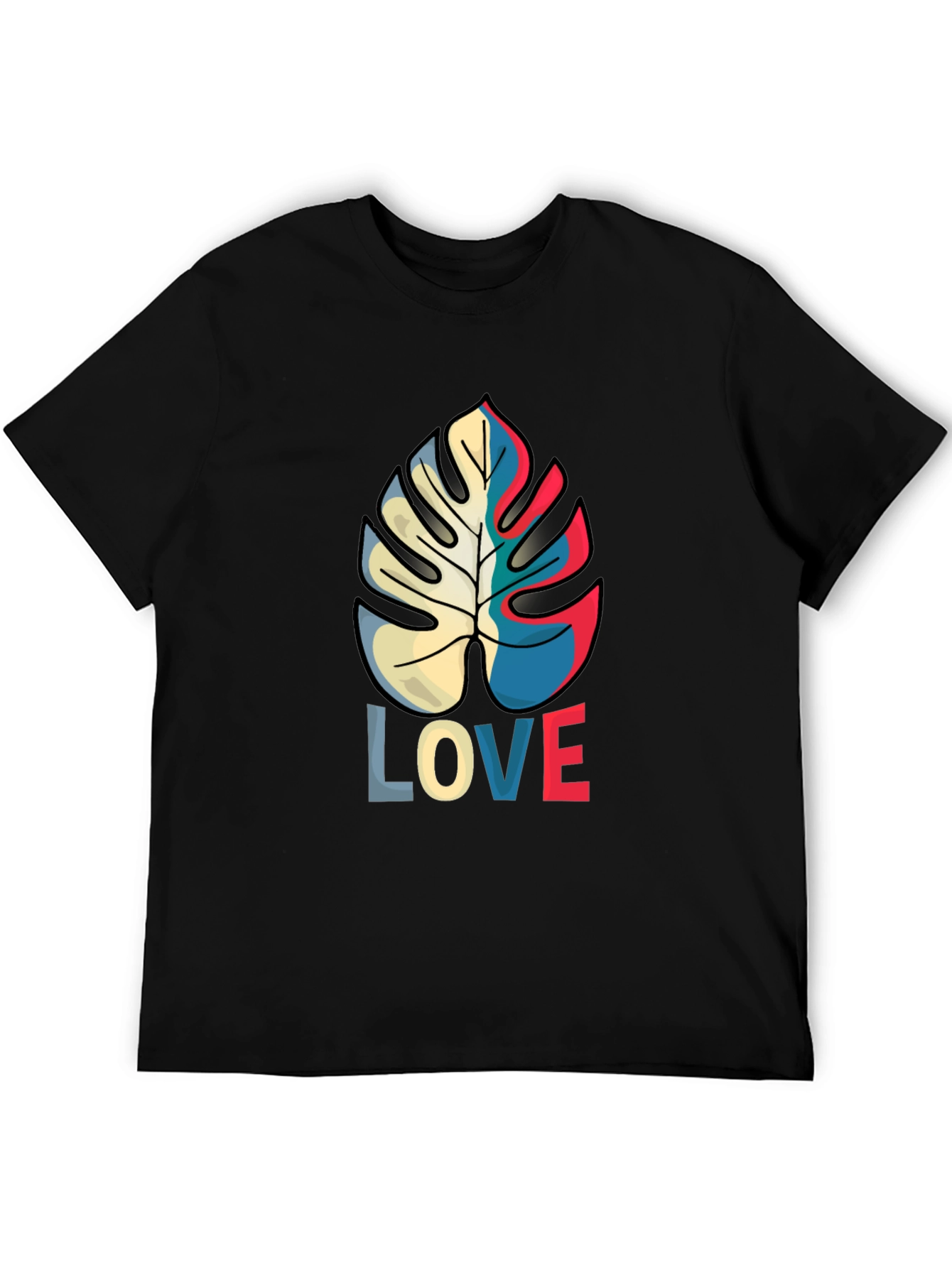 Tropical Monstera Leaf LOVE Graphic Tee