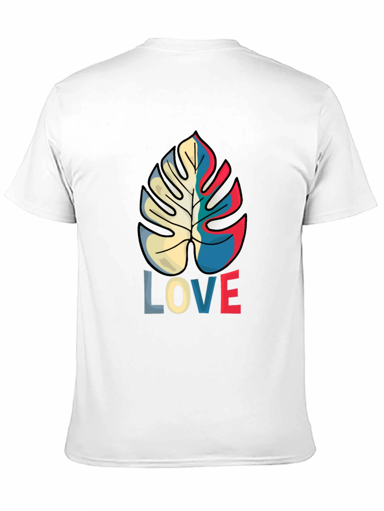 Tropical Monstera Leaf LOVE Graphic Tee