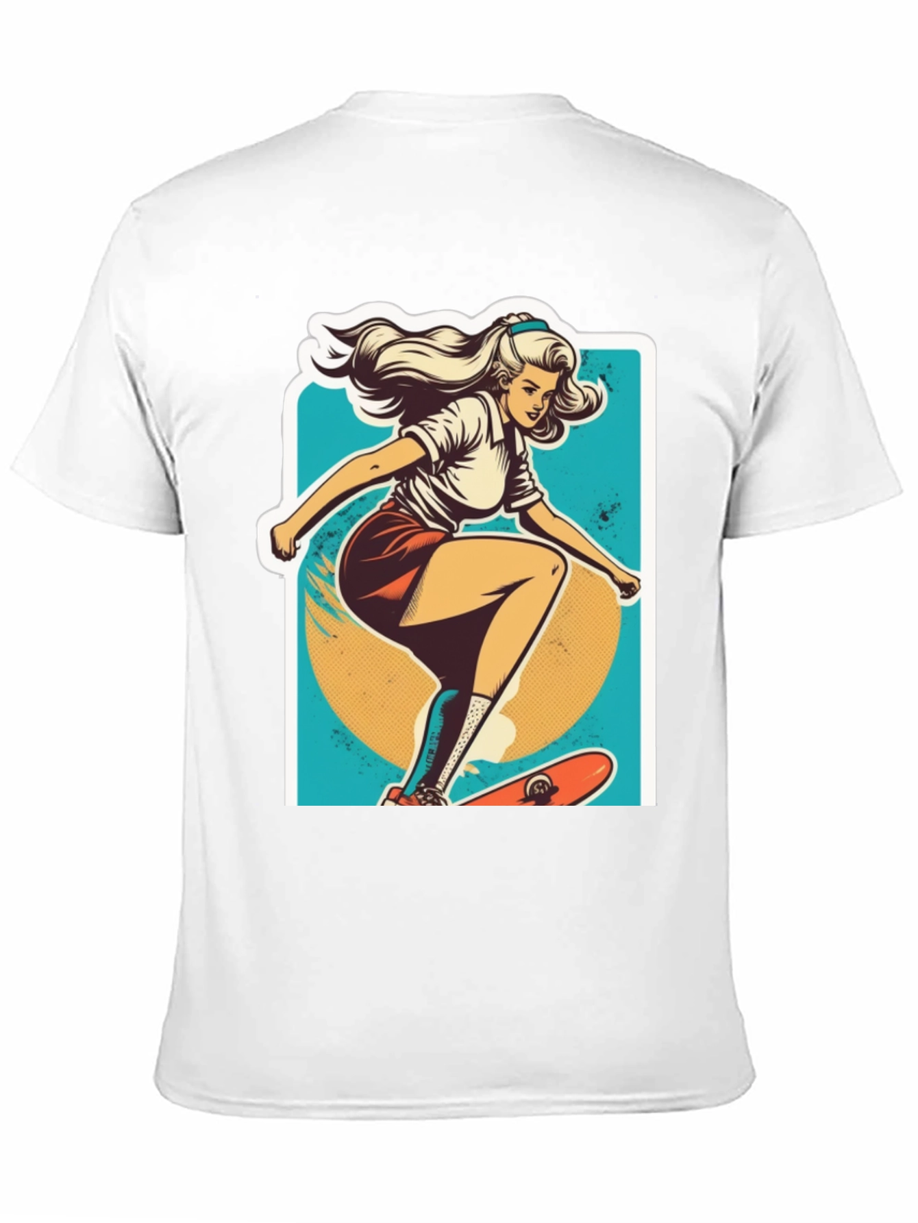 Skater Girl Graphic Tee - Cool Retro Style