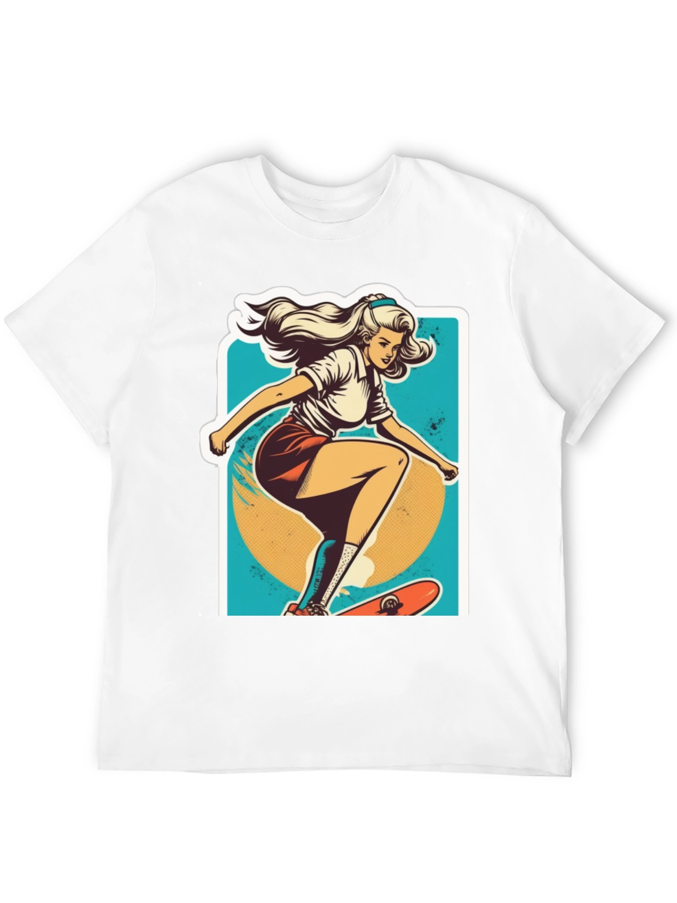 Skater Girl Graphic Tee - Cool Retro Style