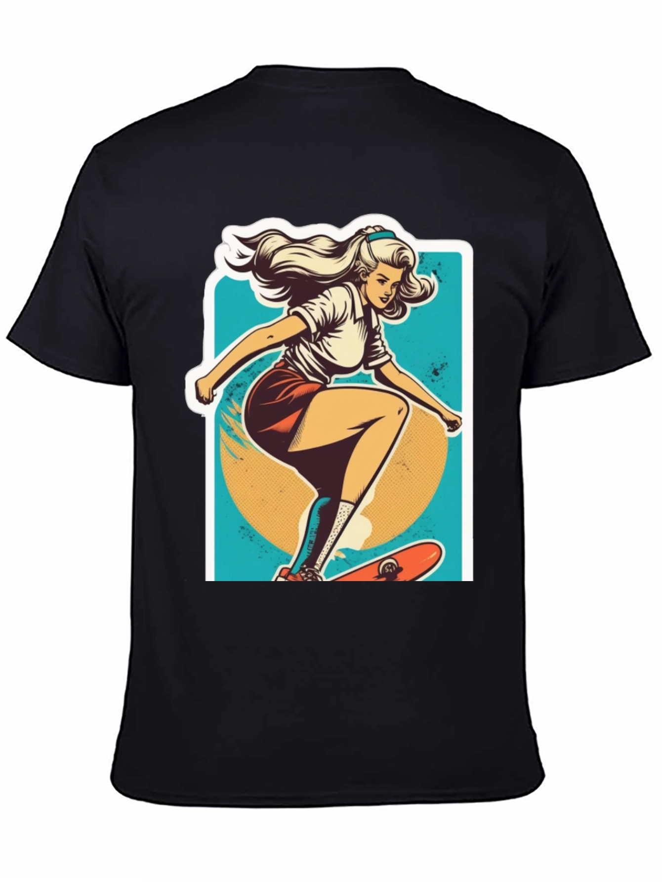 Skater Girl Graphic Tee - Cool Retro Style