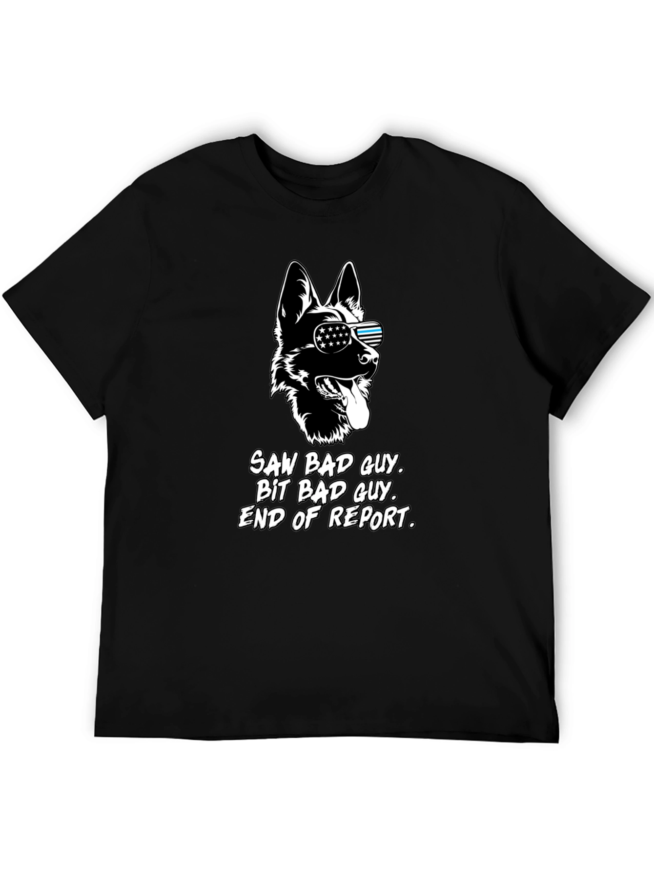K9 Unit T-Shirt Saw Bad Guy Dog Design