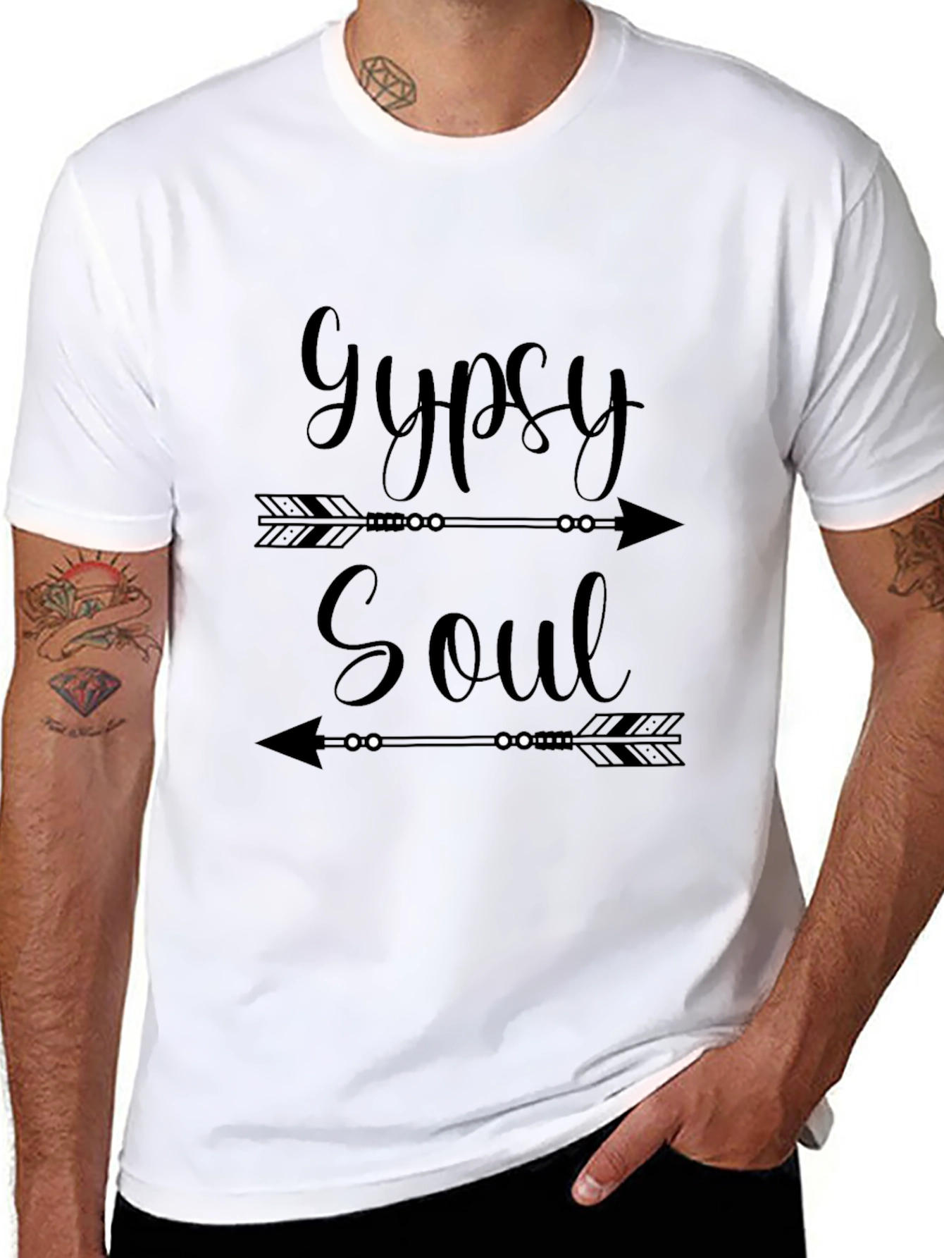 Gypsy Soul Graphic Print Black T-Shirt