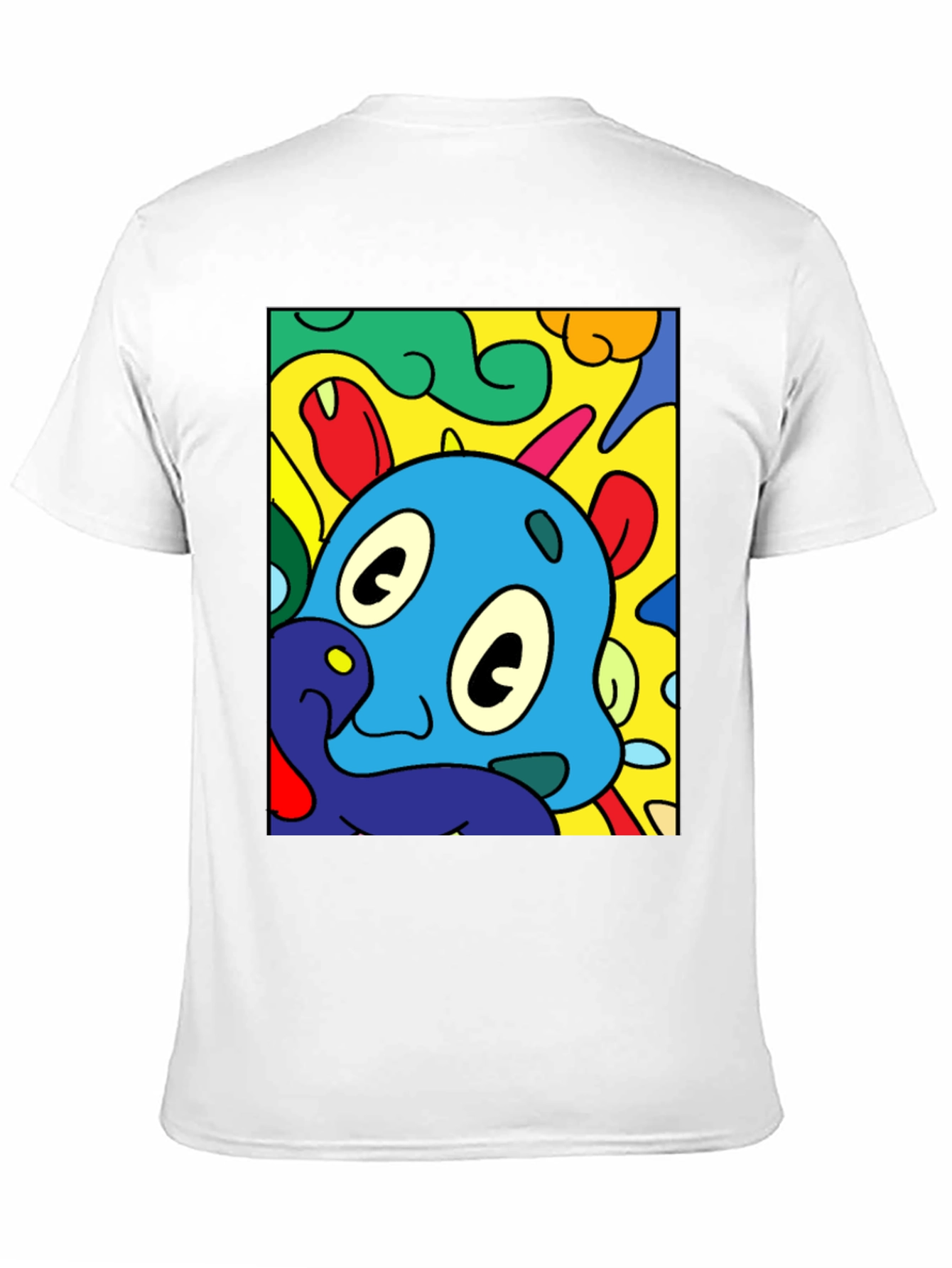 Cartoon Character Graphic Black T-Shirt