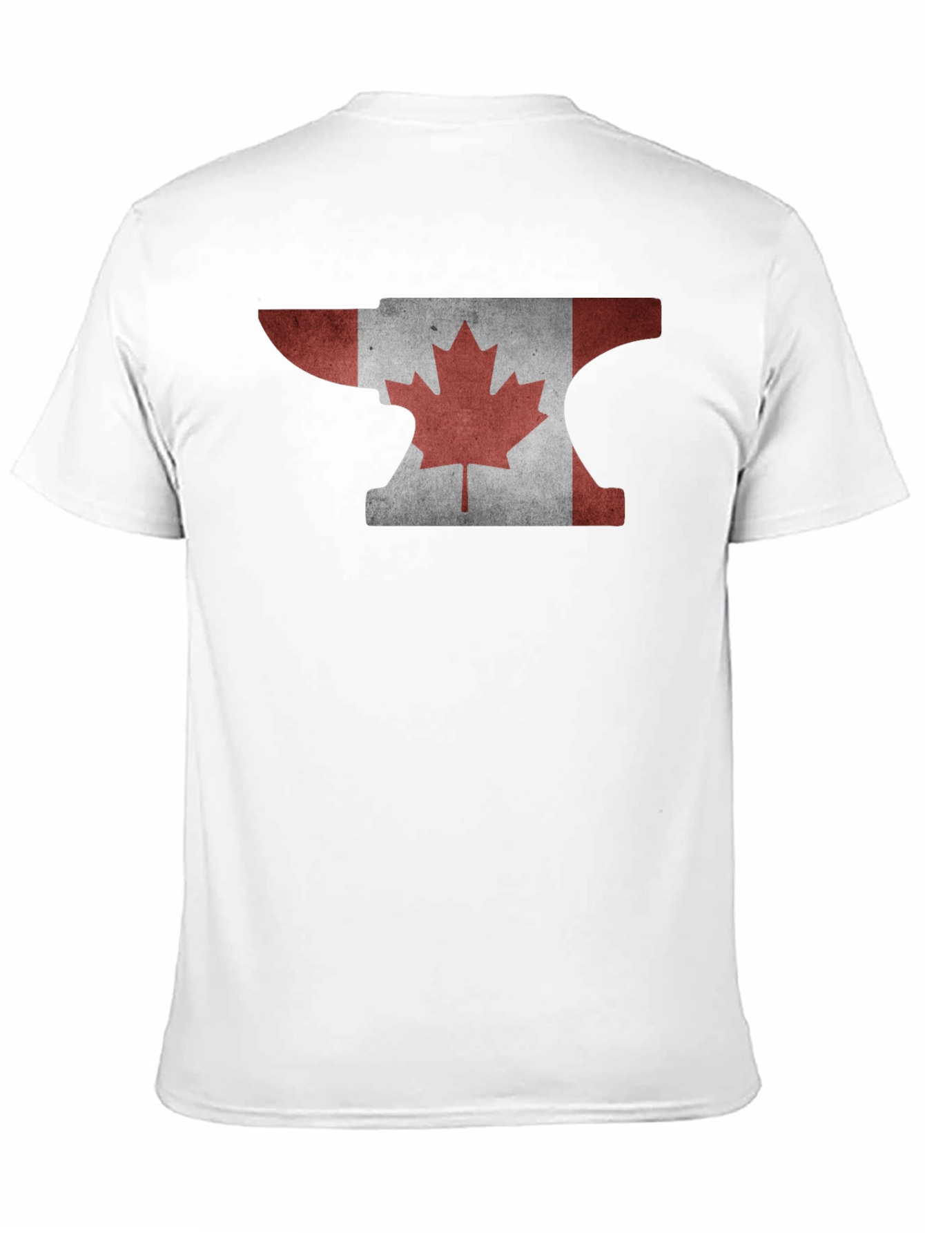 Canadian Flag Anvil Graphic T-Shirt - Black