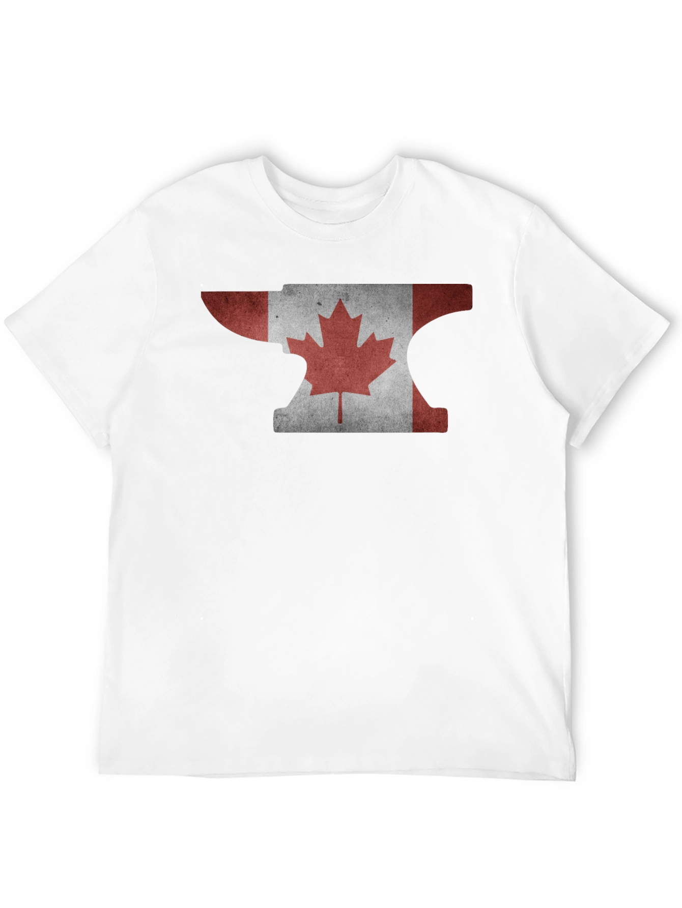 Canadian Flag Anvil Graphic T-Shirt - Black