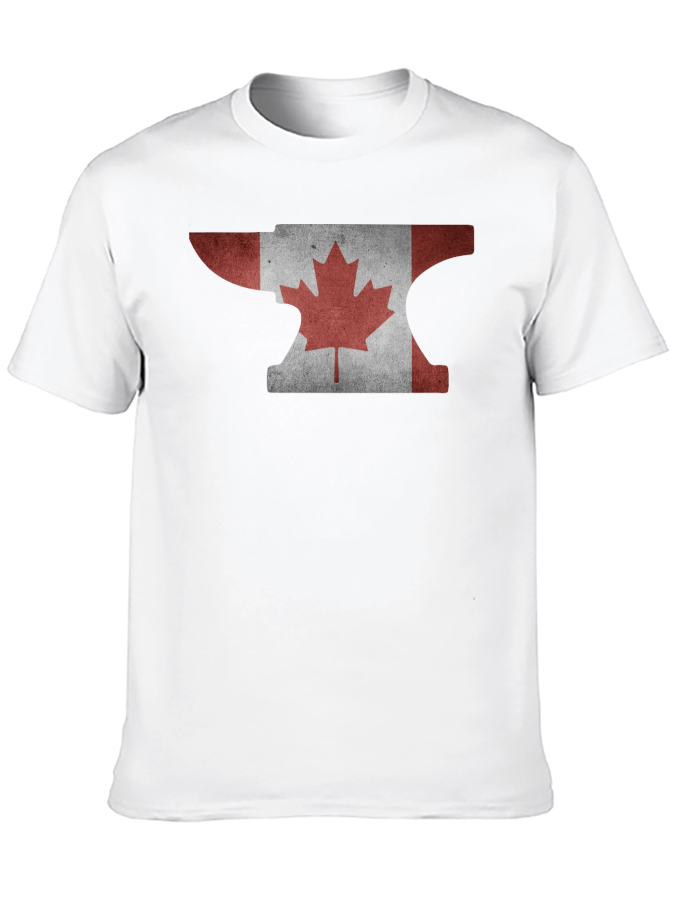 Canadian Flag Anvil Graphic T-Shirt - Black