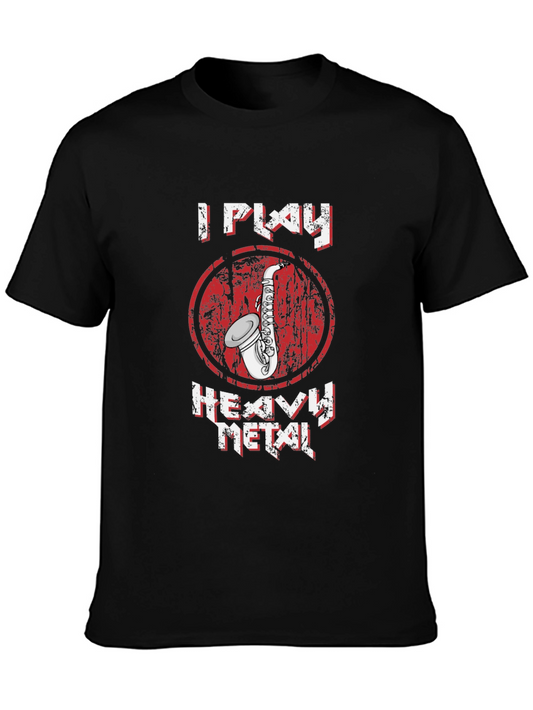 I Play Heavy Metal Saxophone Graphic T-Shirt