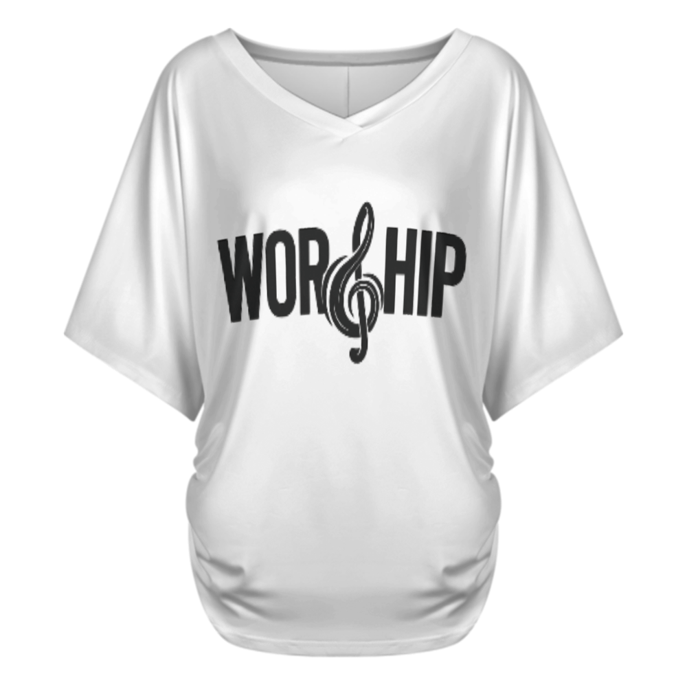Worship Music Graphic Tee – Christian Praise & Treble Clef Minimalist Shirt(z439)