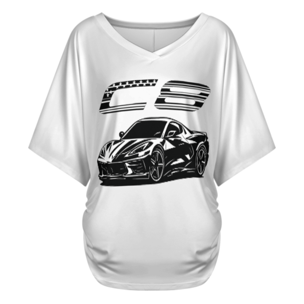 C8 American Muscle Car Graphic Tee – Retro Sports Car Streetwear Shirt(z436)