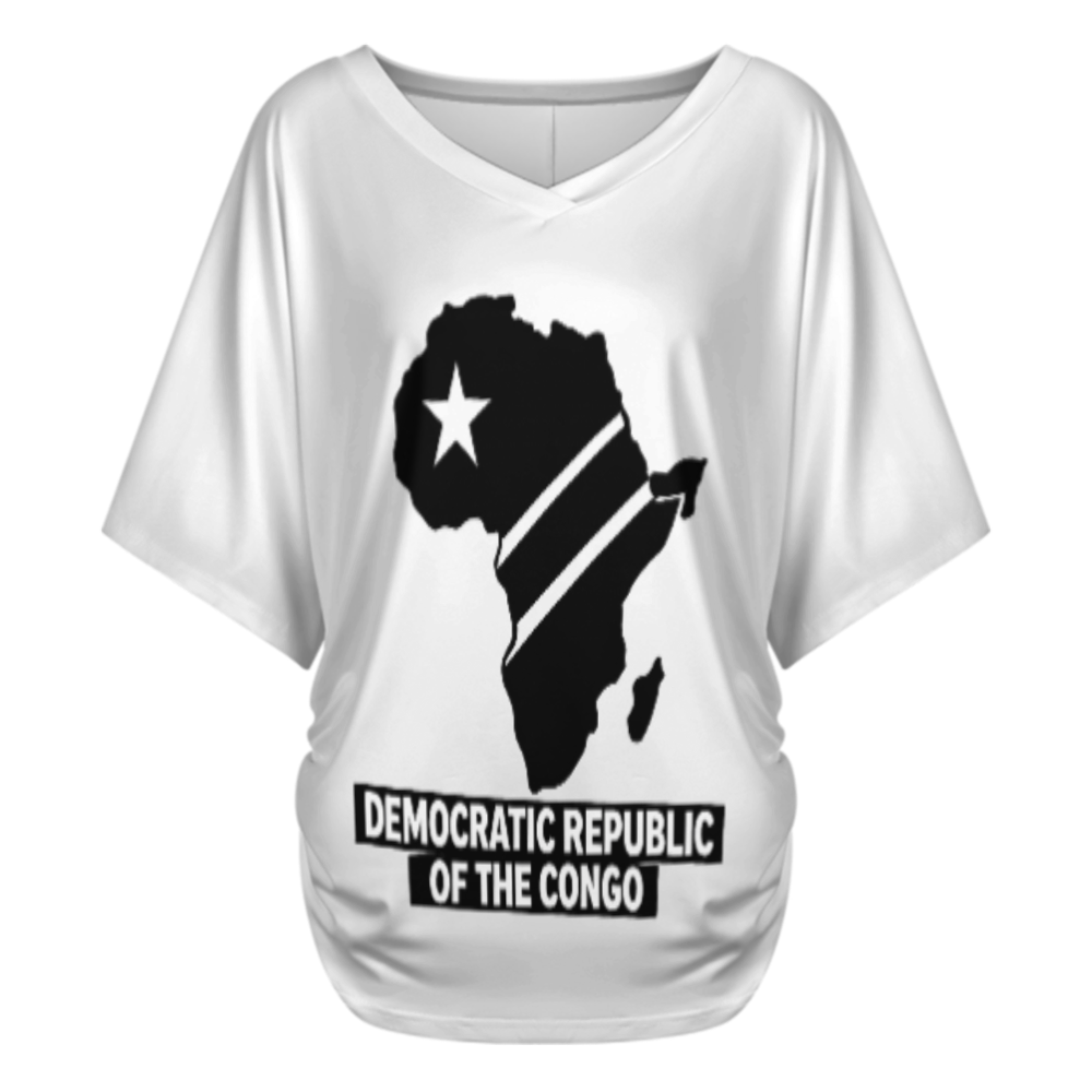 Democratic Republic of the Congo Flag Graphic T-Shirt – Africa Pride Streetwear Tee(z432)