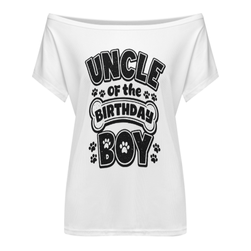 Uncle of the Birthday Boy Paw Print Graphic Tee – Fun Family Birthday Party Shirt for Dog Lovers(z413)