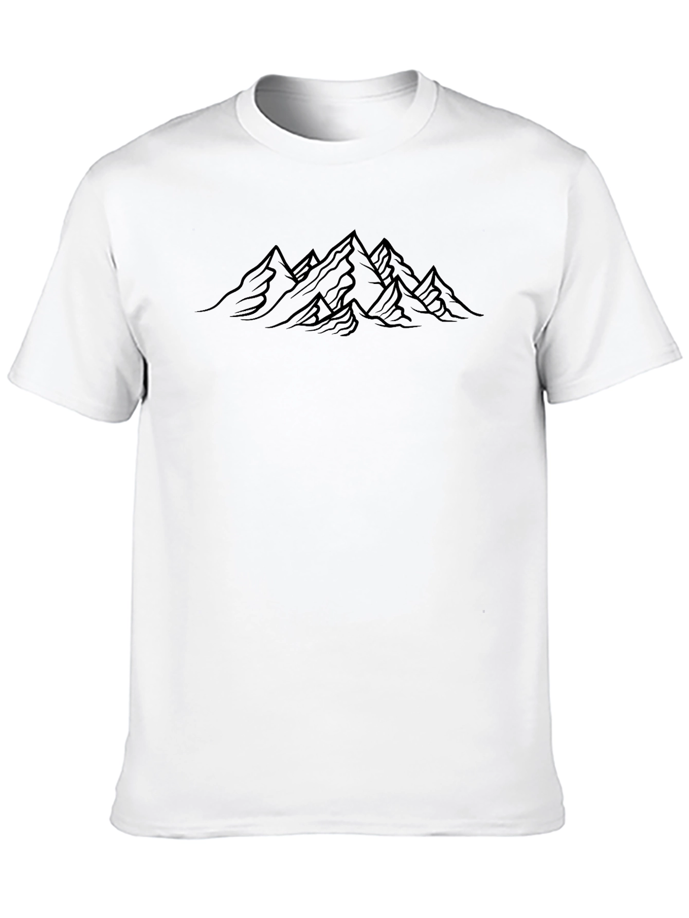 Mountain Graphic Tee - Black Casual Style