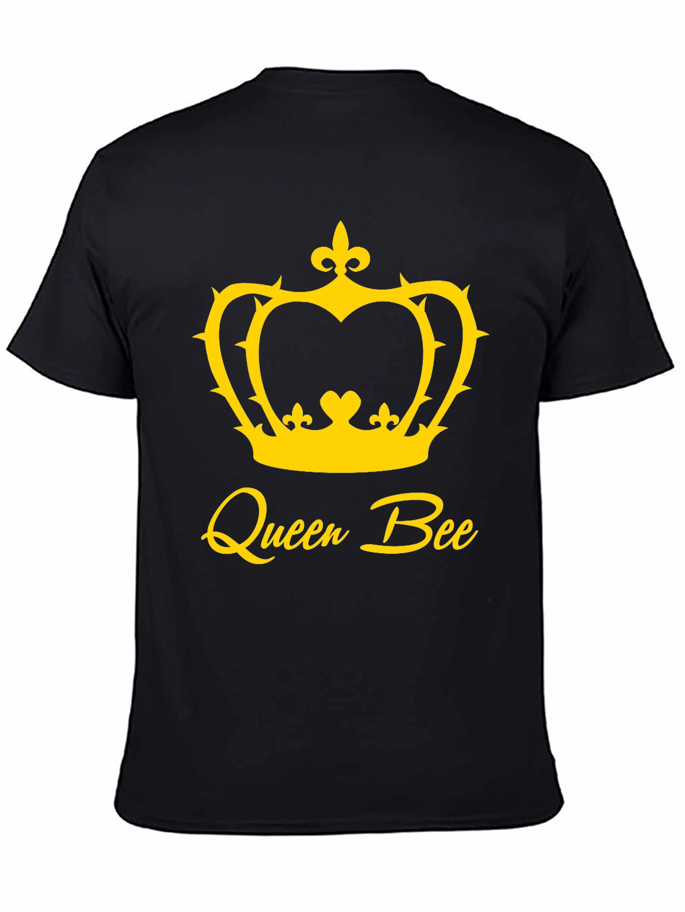 Queen Bee Graphic Tee - Black Cotton T-Shirt