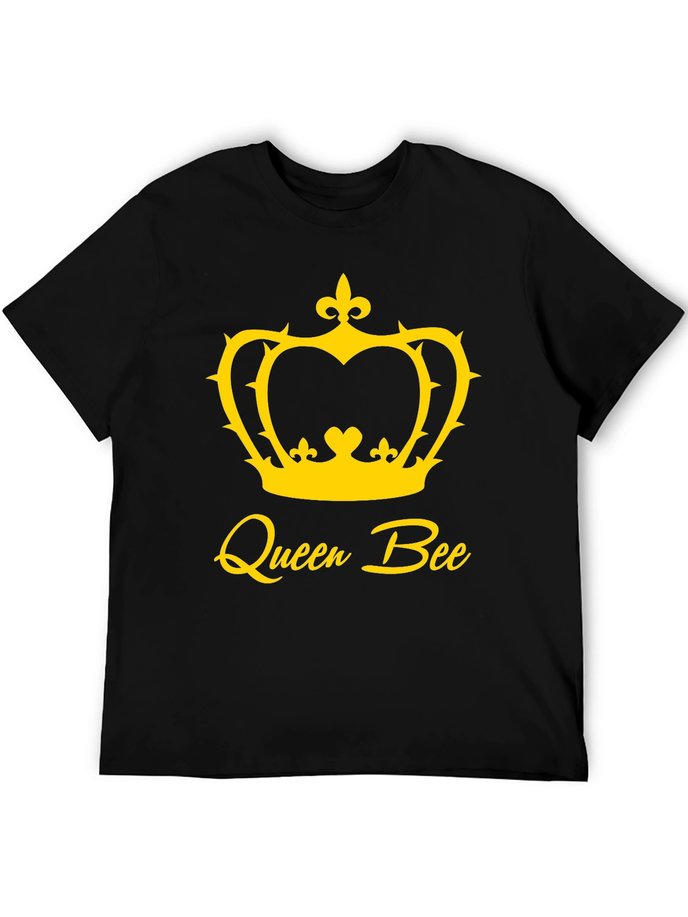 Queen Bee Graphic Tee - Black Cotton T-Shirt