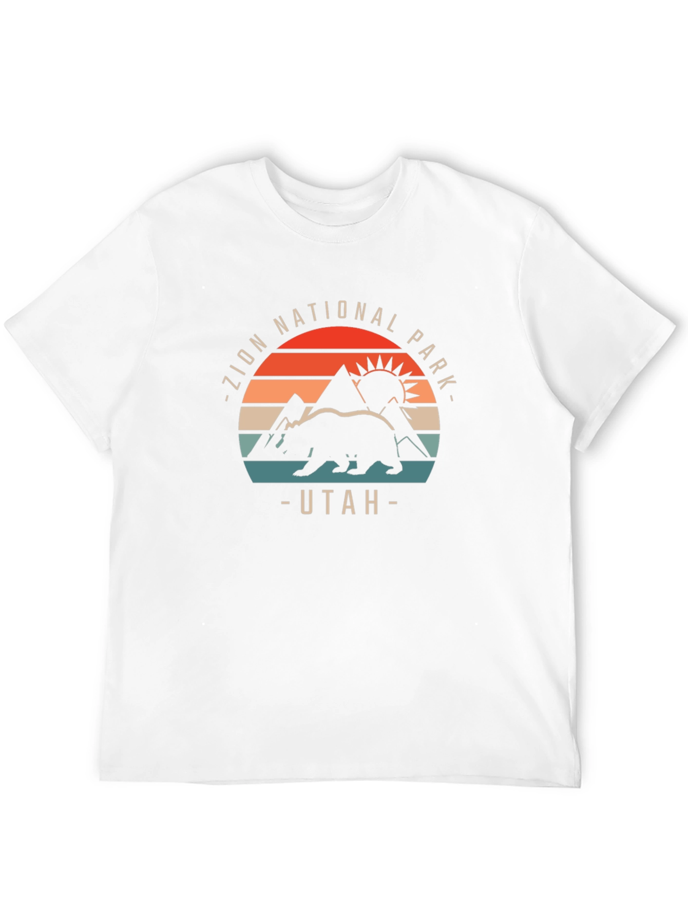 Zion National Park T-Shirt Utah Bear Graphic Tee
