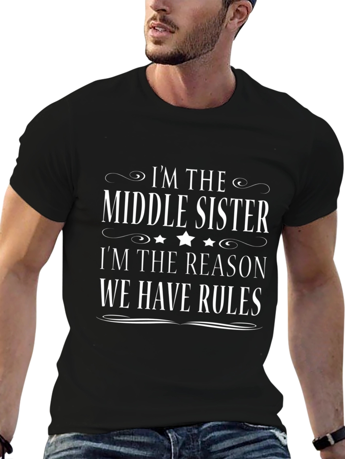 Middle Sister Rules T-Shirt - Sibling Humor Tee