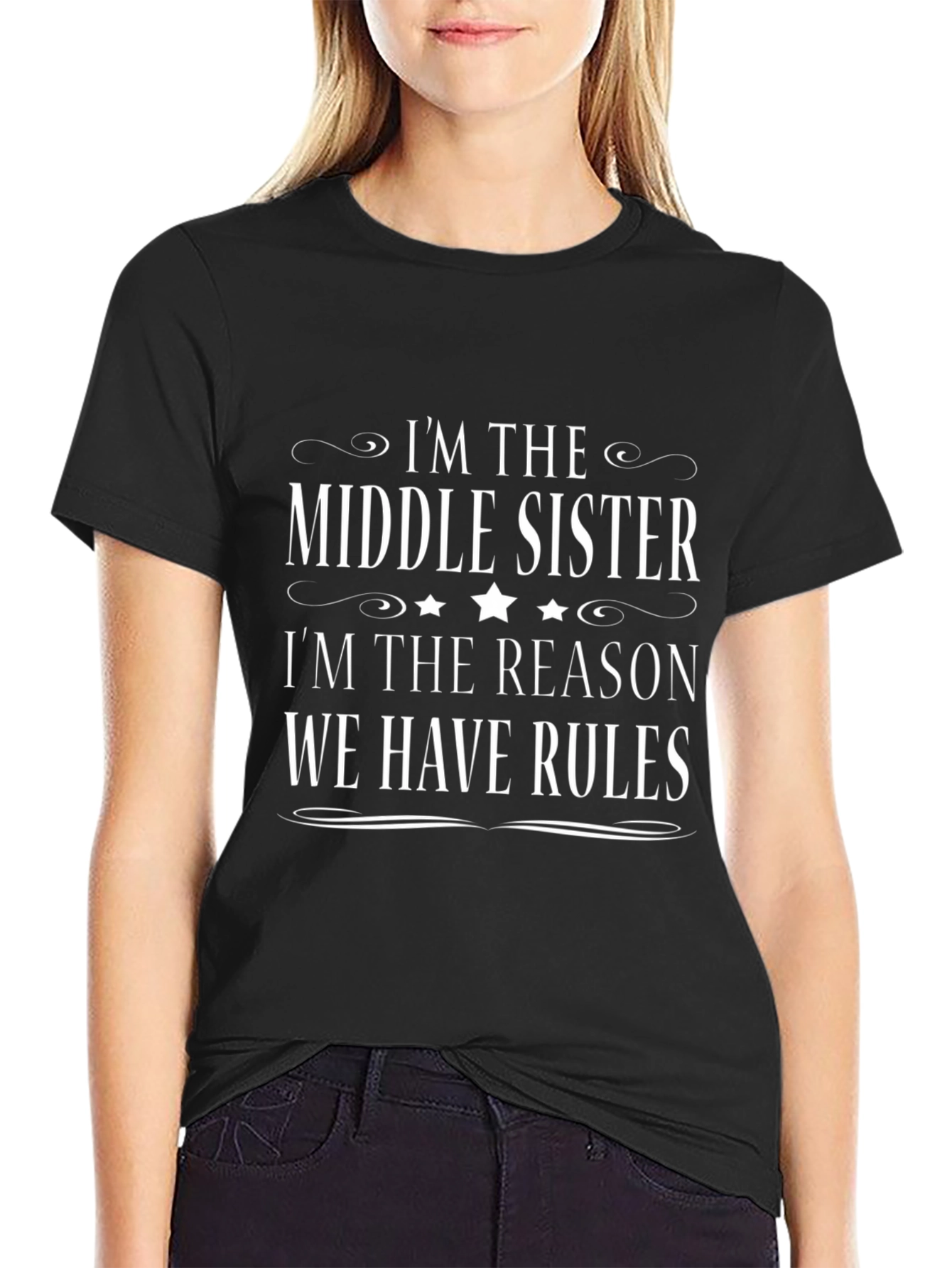Middle Sister Rules T-Shirt - Sibling Humor Tee