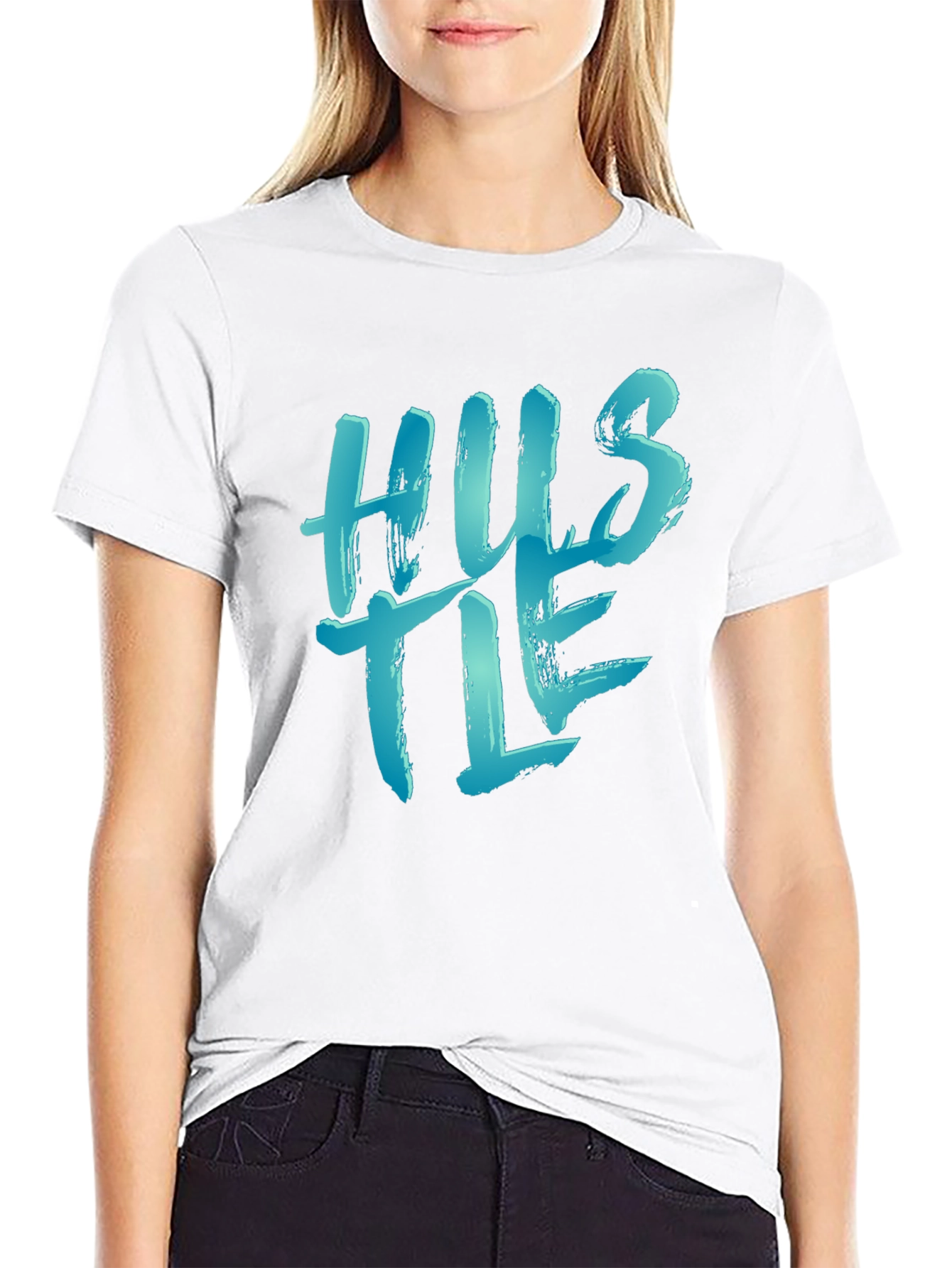 Hustle Graphic Print Black T-Shirt