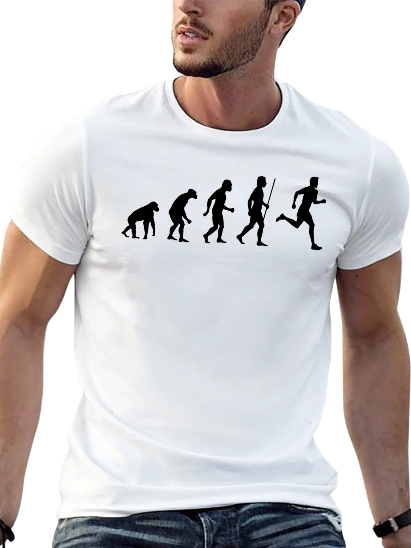 Evolution of Running Black T-Shirt