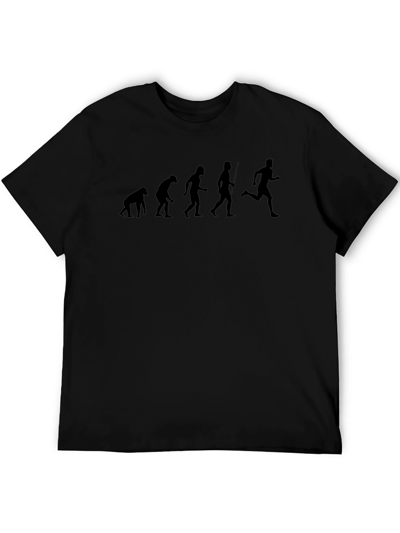 Evolution of Running Black T-Shirt