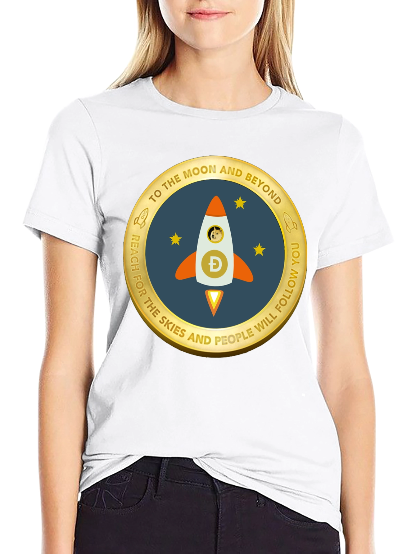 Dogecoin Rocket T-Shirt - To The Moon!