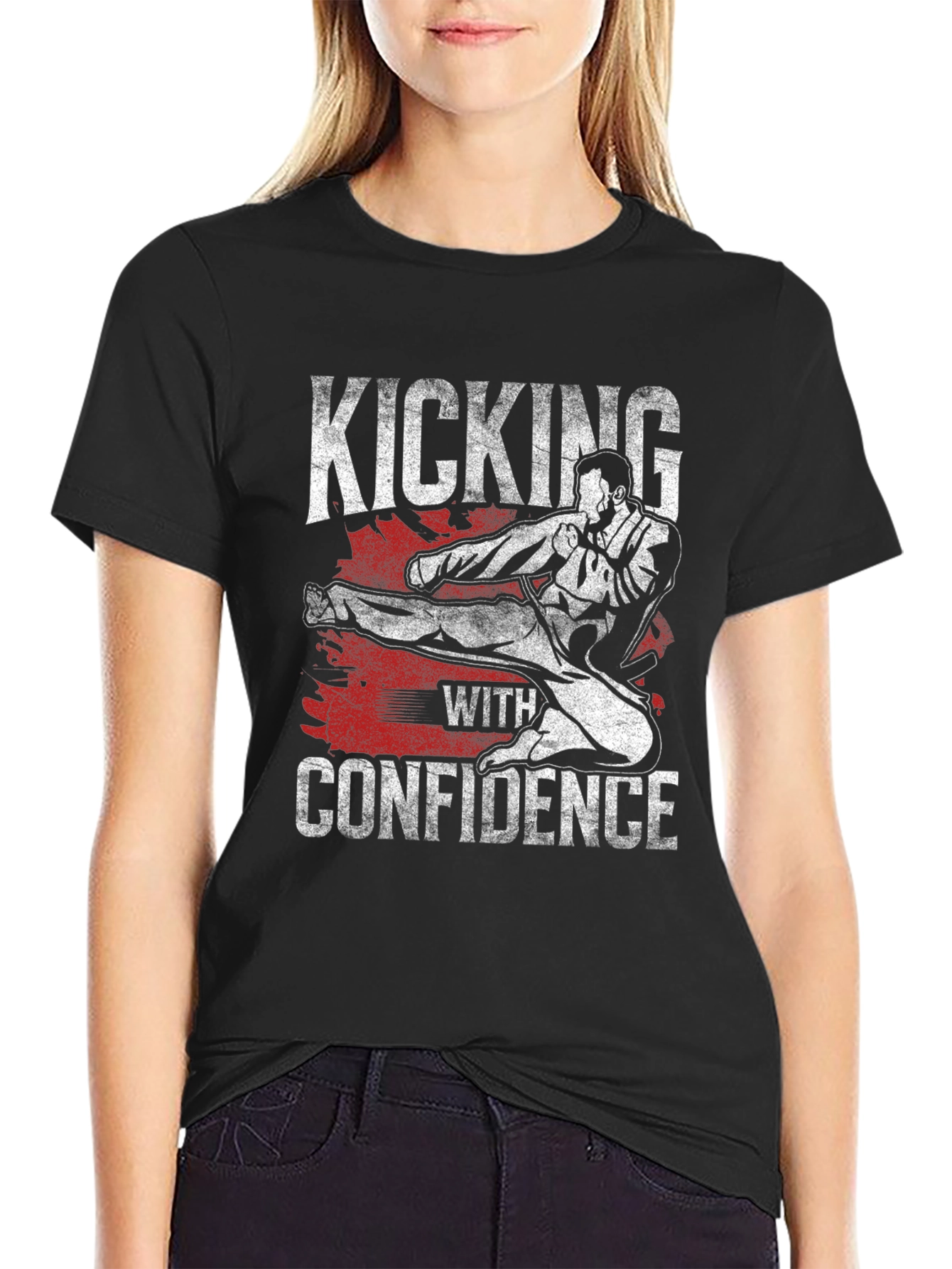 Kicking With Confidence Martial Arts T-Shirt