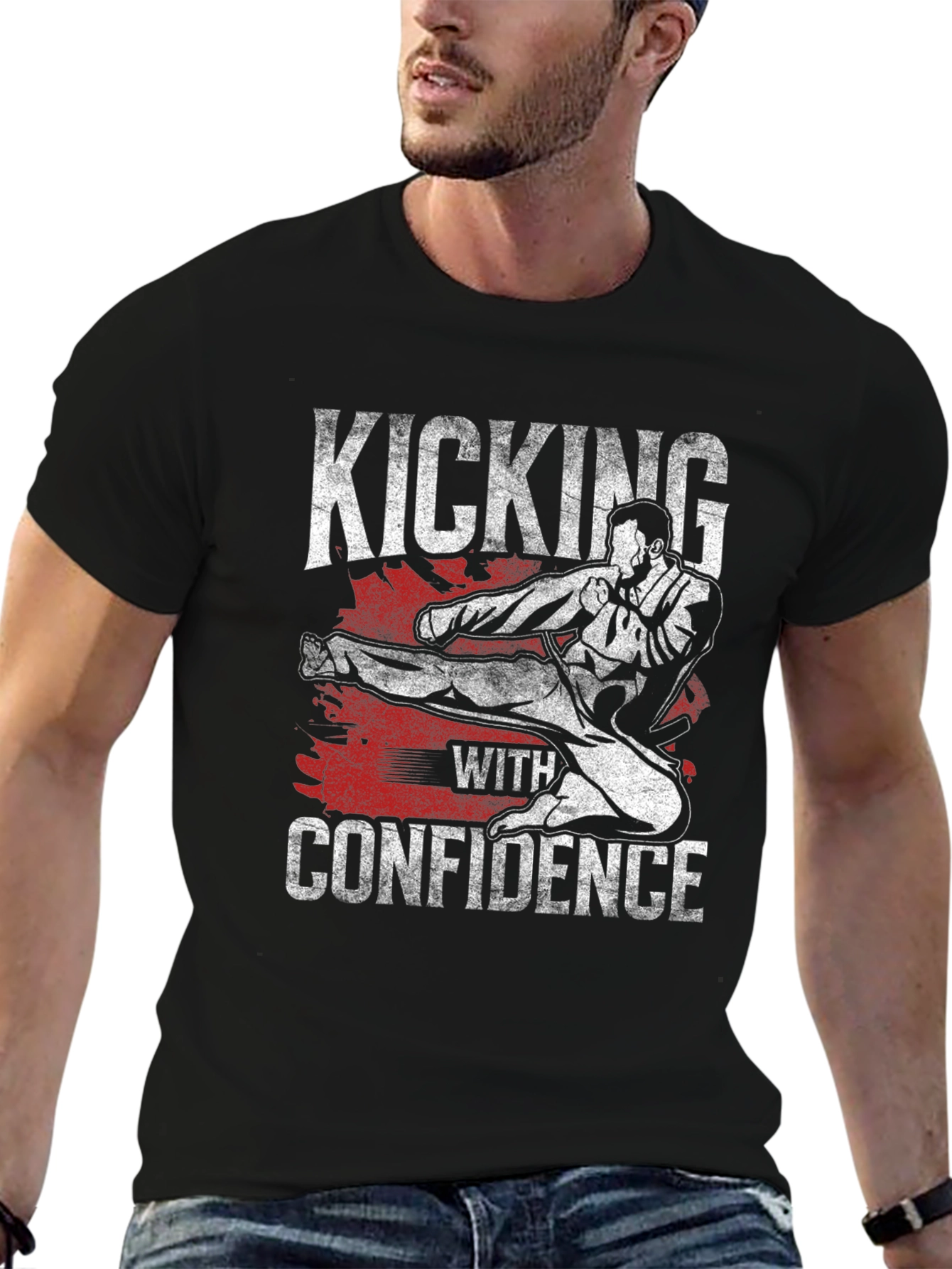 Kicking With Confidence Martial Arts T-Shirt