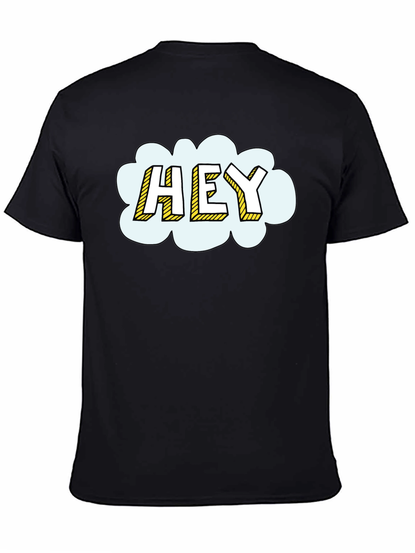 Hey Comic Style Graphic T-Shirt - Trendy Casual Wear
