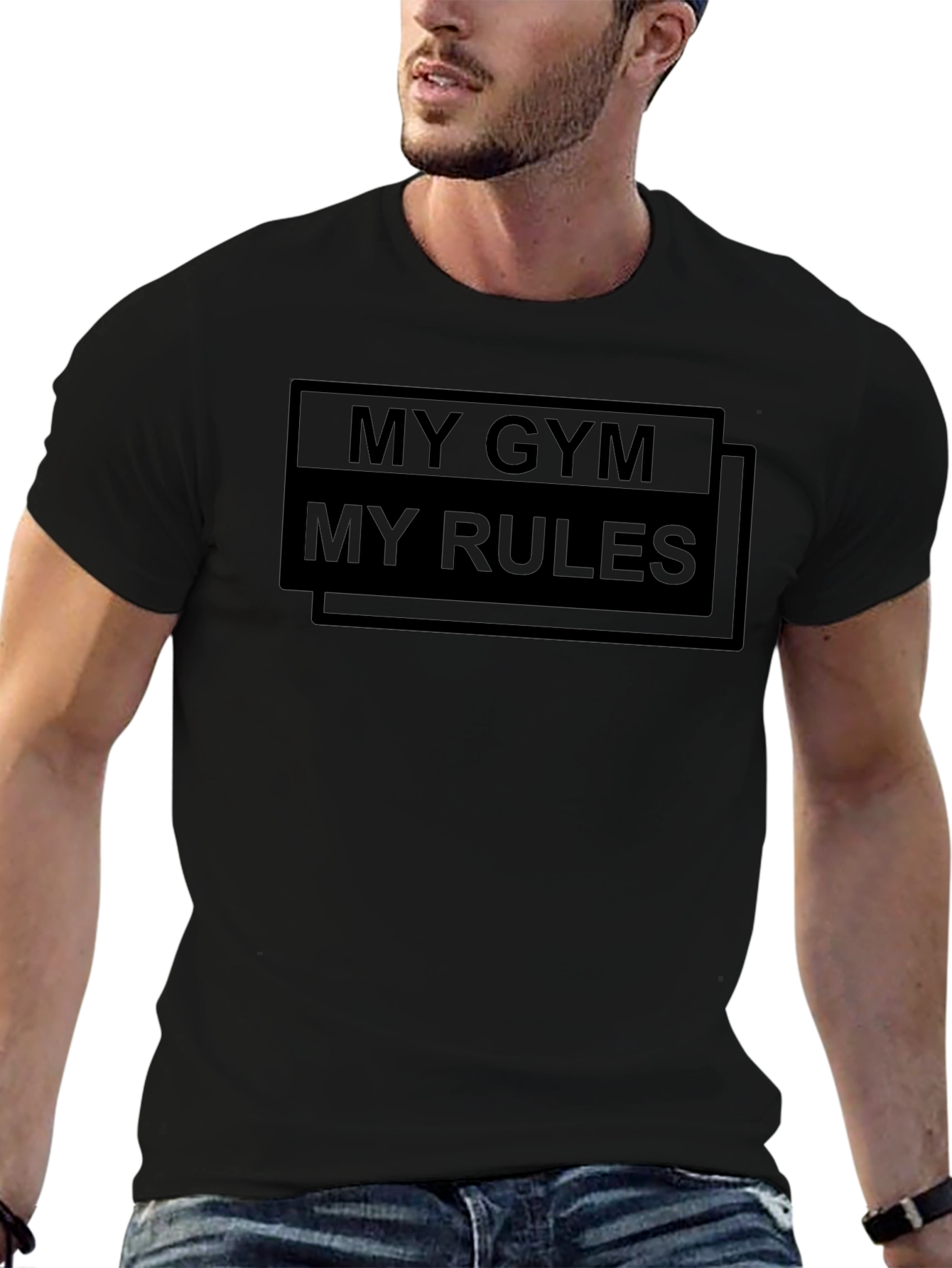 My Gym My Rules Black Graphic T-Shirt